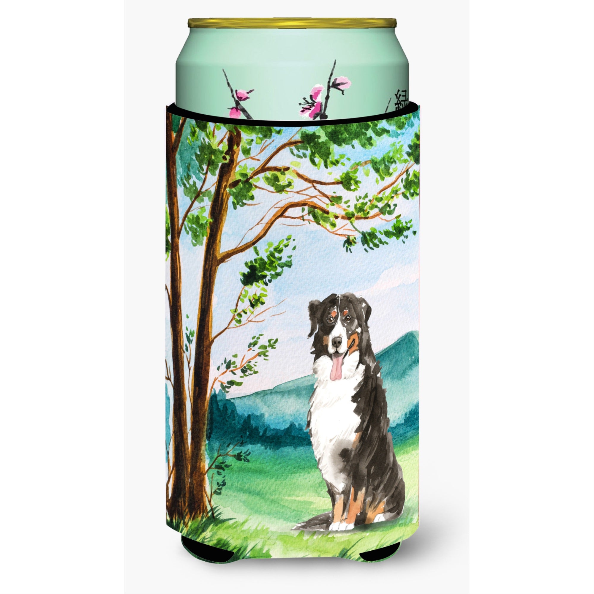 Caroline'S Treasures Ck2583Tbc Under The Tree Bernese Mountain Dog Tall Boy Hugger Cold-Beverage-Koozies, Multicolor