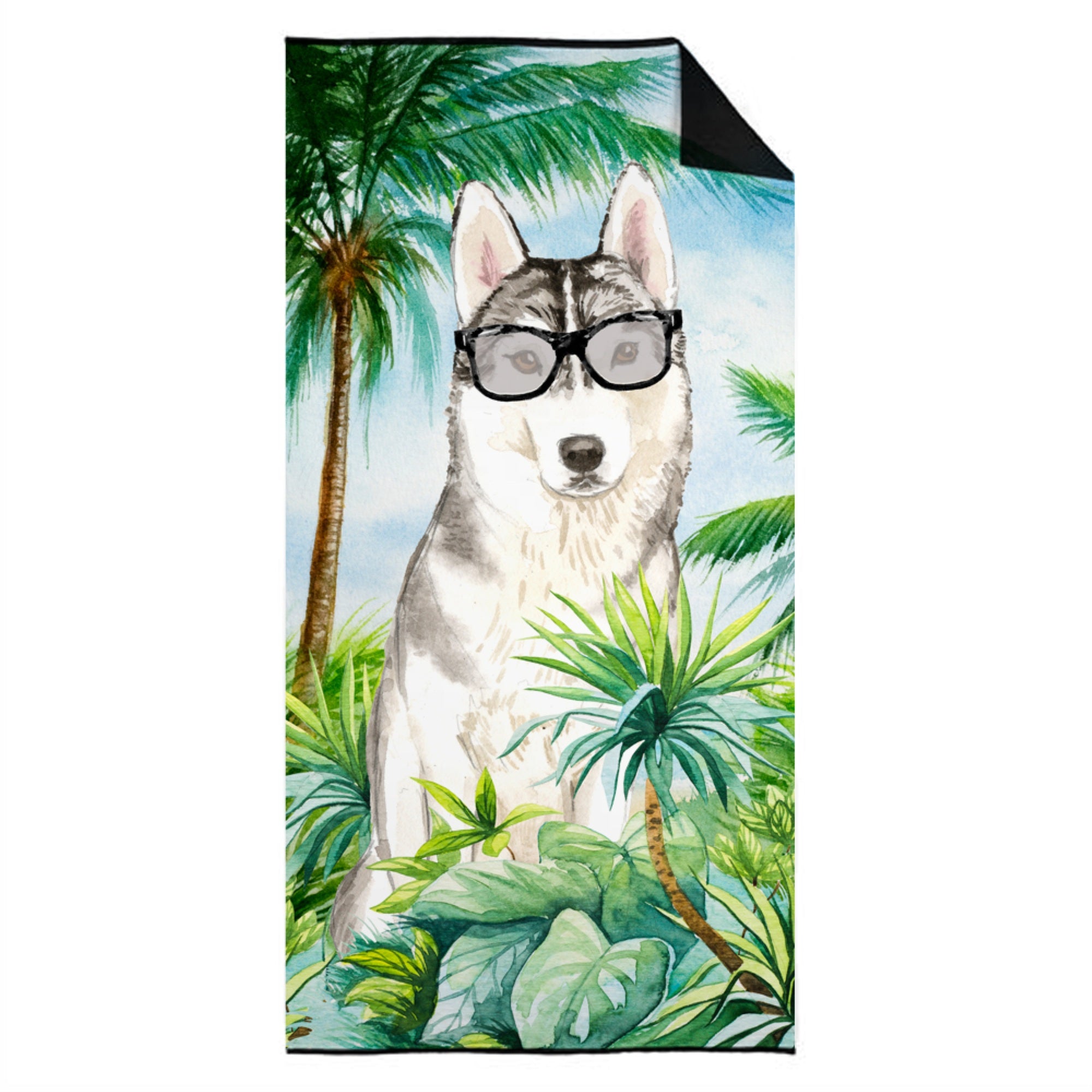 Caroline'S Treasures Ck2997Twl3060 Siberian Husky Premium Beach-Towels, Multicolor