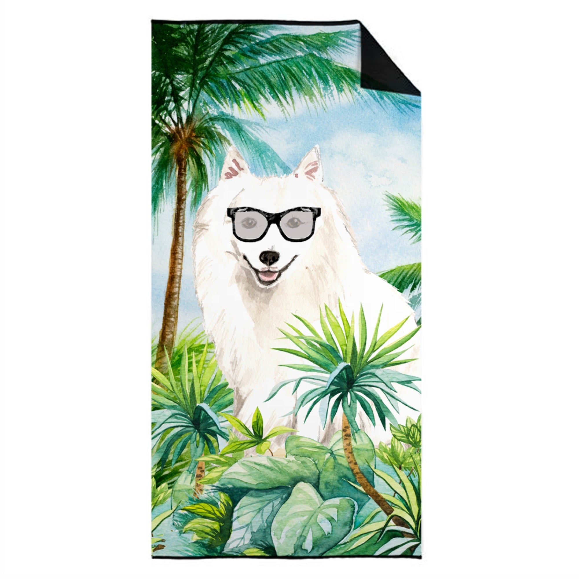 Caroline'S Treasures Ck3011Twl3060 Japanese Spitz Premium Beach-Towels, Multicolor