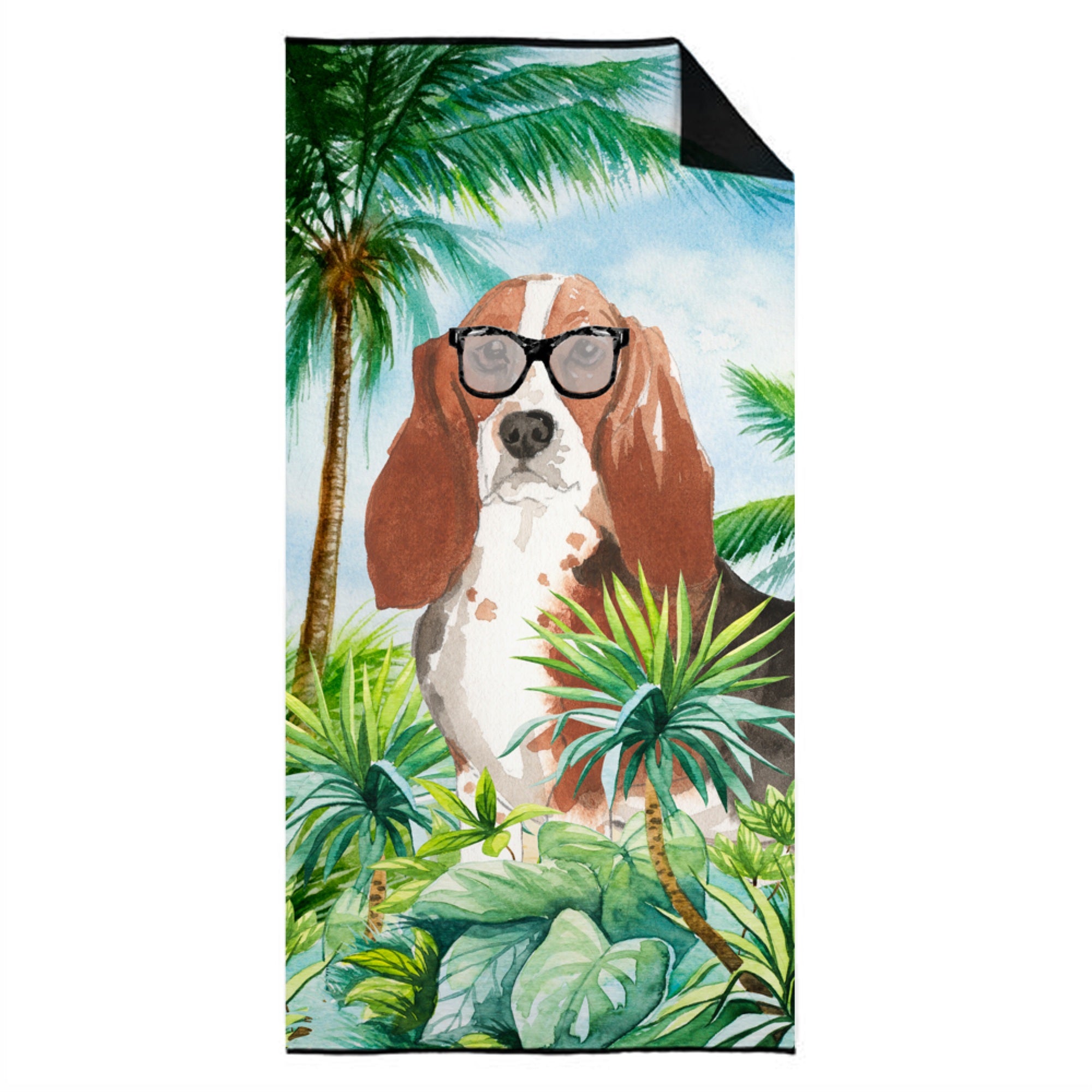 Caroline'S Treasures Ck3026Twl3060 Basset Hound Premium Beach-Towels, Multicolor