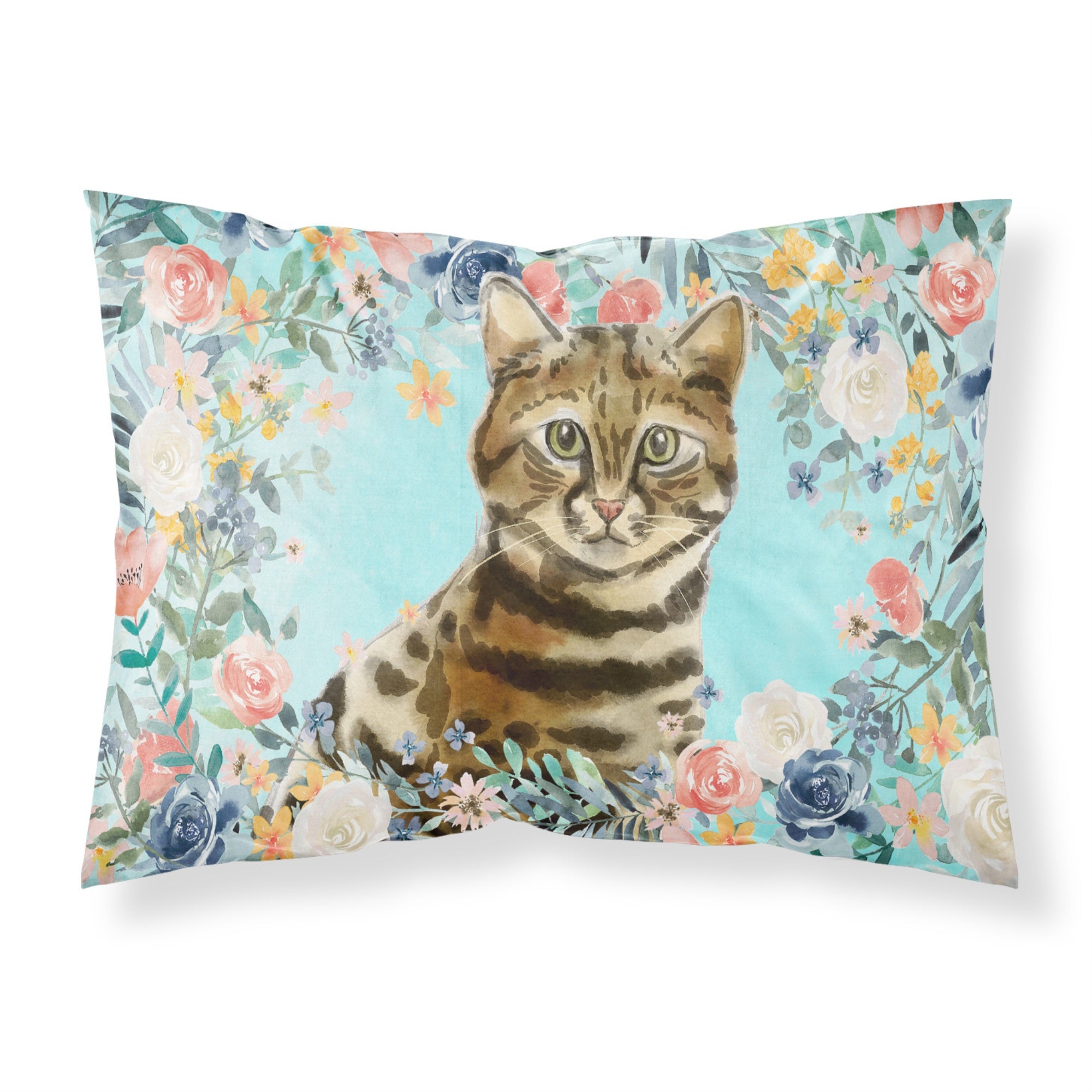 Caroline'S Treasures Bengal Spring Flowers Fabric Standard Pillowcases, Multicolor