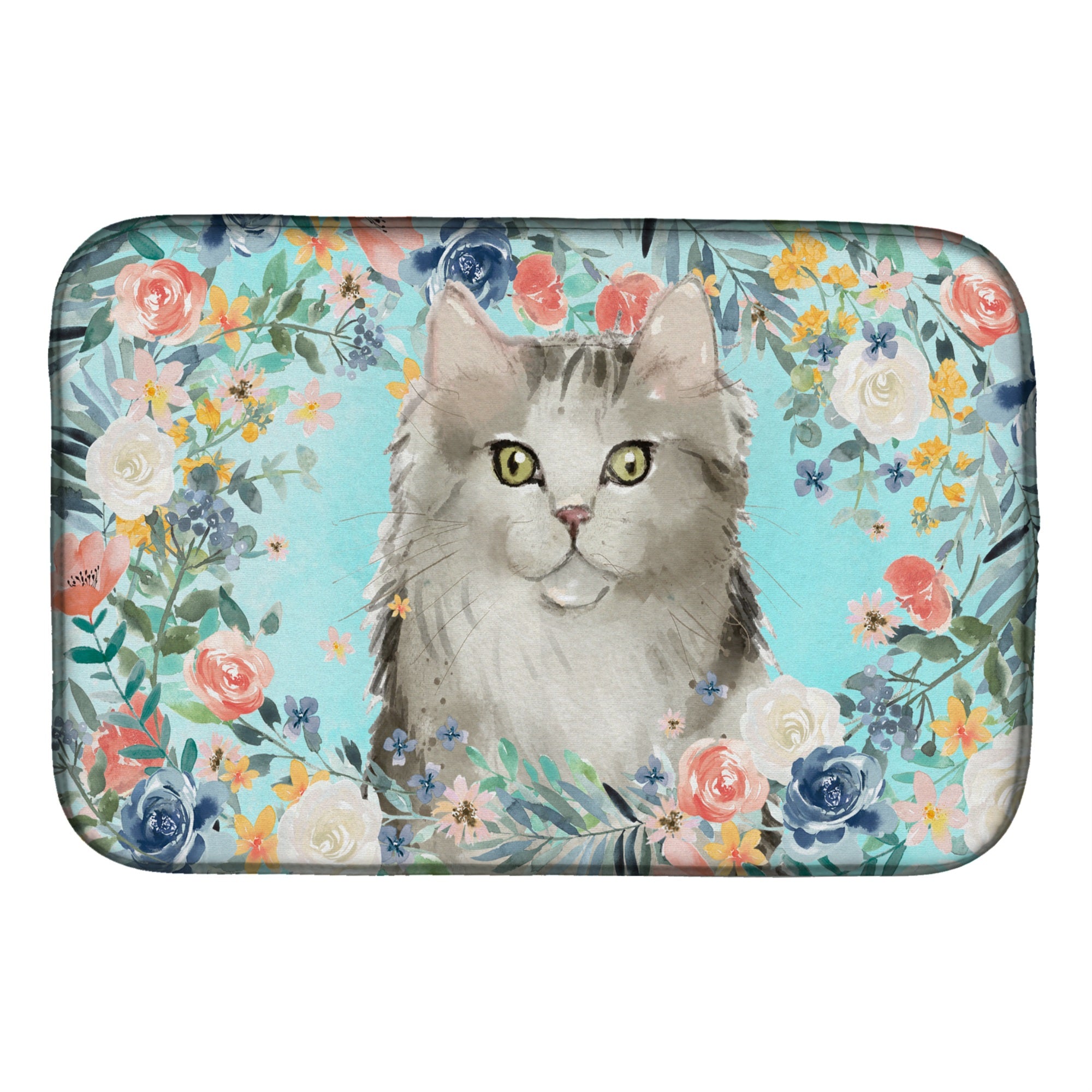 Caroline'S Treasures Ck3395Ddm Ragamuffin Spring Flowers Dish-Drying-Mats, 14 X 21, Multicolor