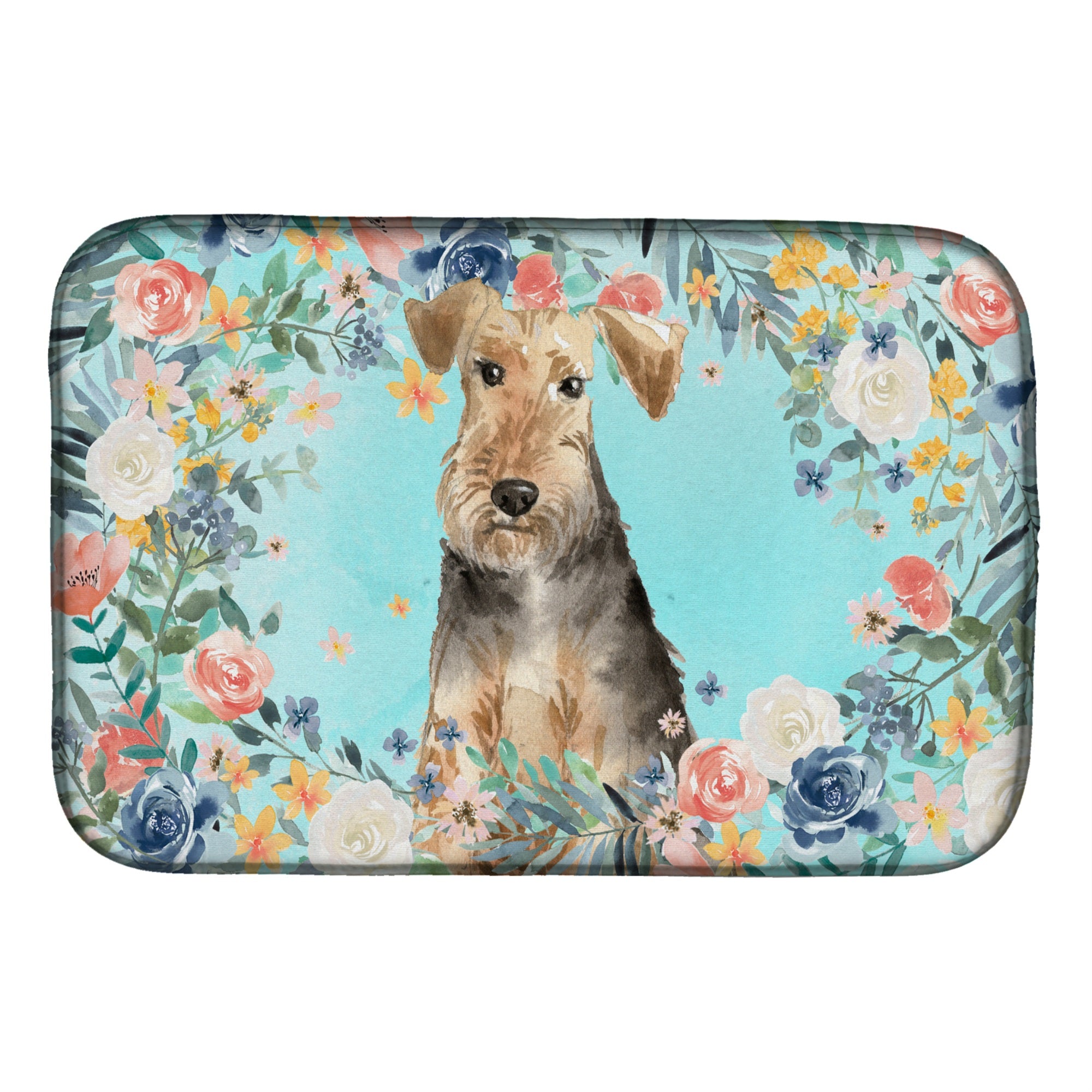 Caroline'S Treasures Ck3405Ddm Airedale Terrier Dish-Drying-Mats, 14 X 21, Multicolor