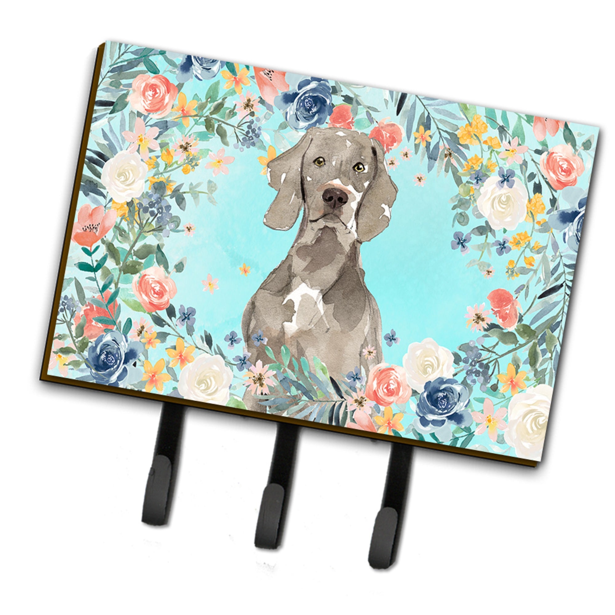 Caroline'S Treasures Weimaraner Leash Or Key Holder Hooks, Multicolor