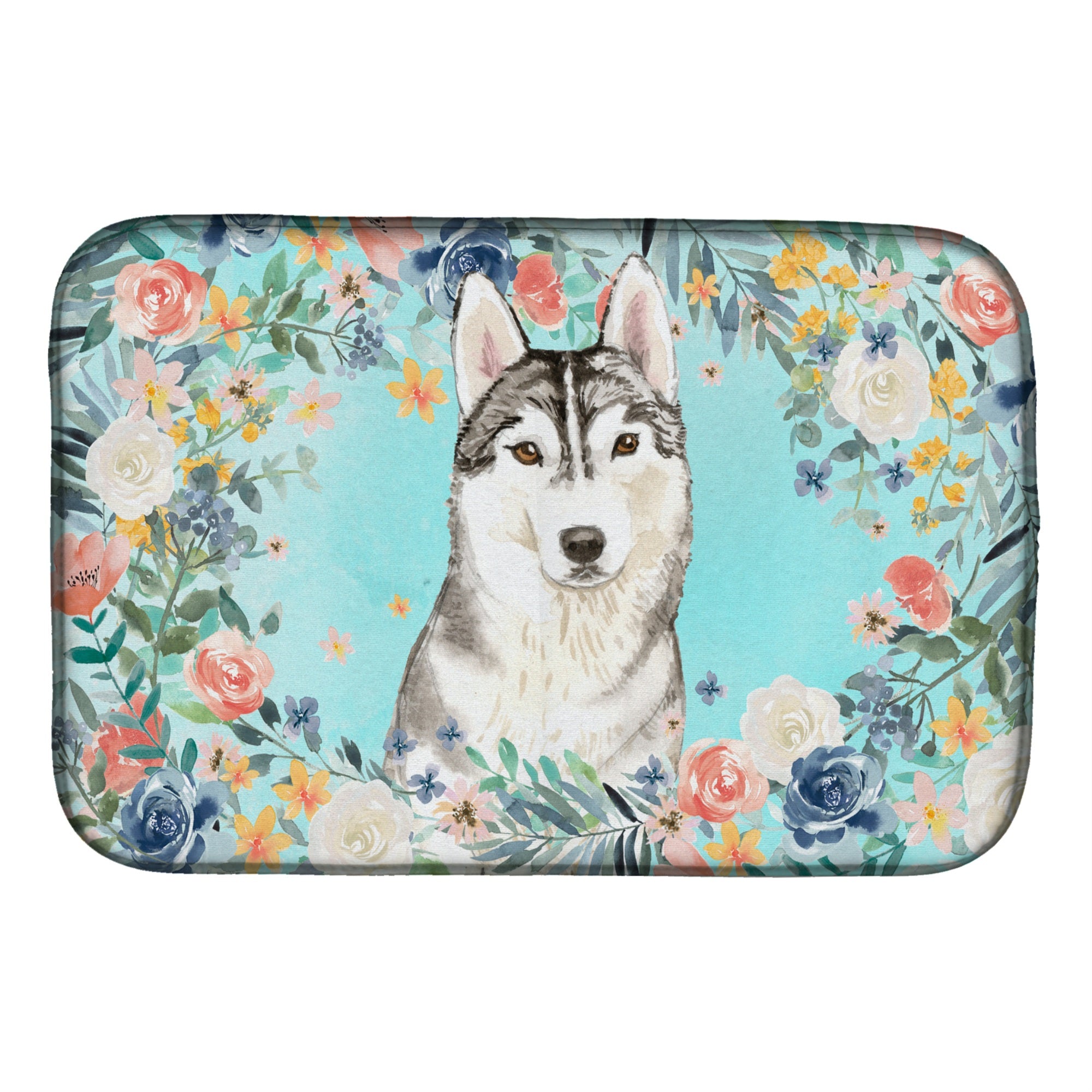 Caroline'S Treasures Ck3408Ddm Siberian Husky Dish-Drying-Mats, 14 X 21, Multicolor