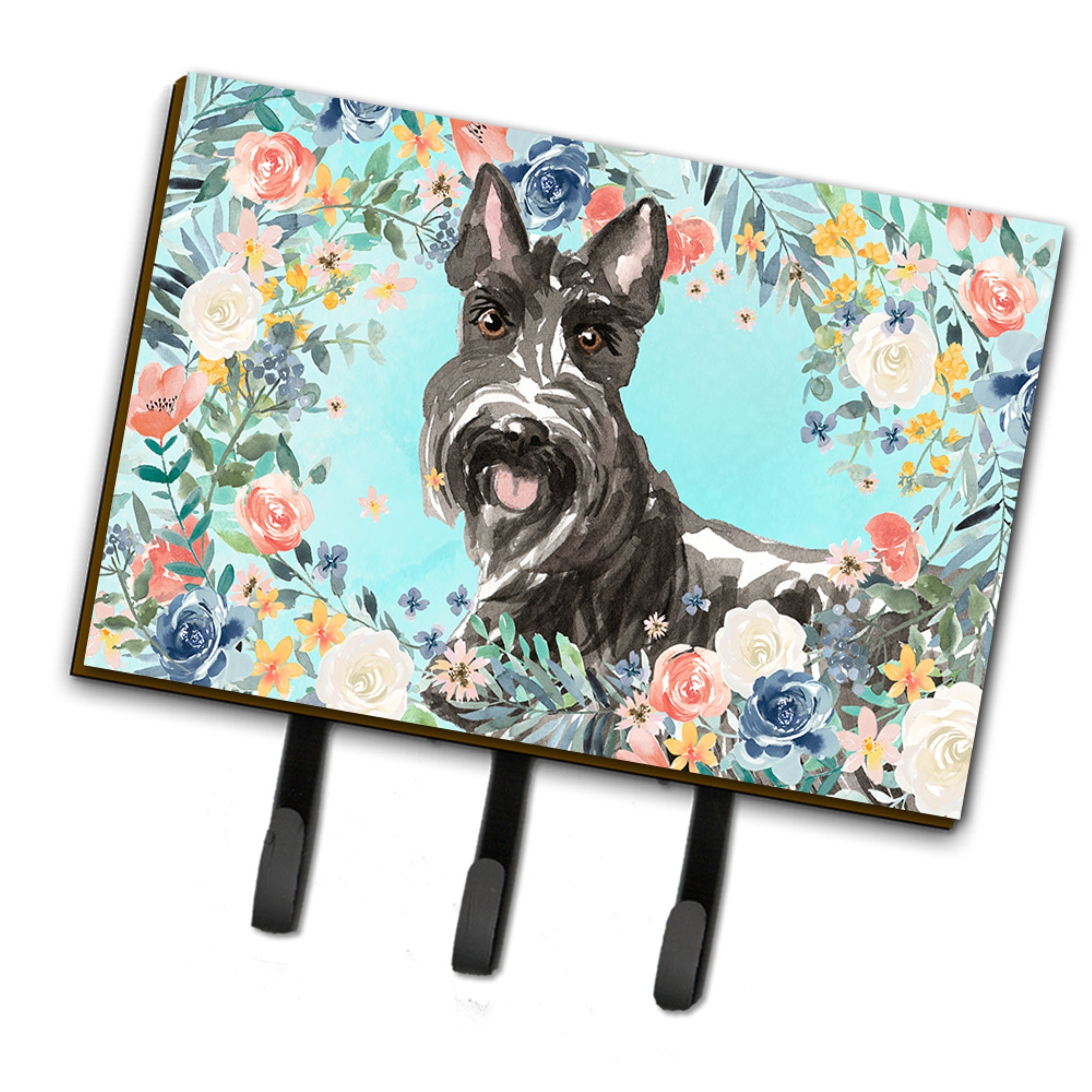 Caroline'S Treasures Scottish Terrier Leash Or Key Holder Hooks, Multicolor