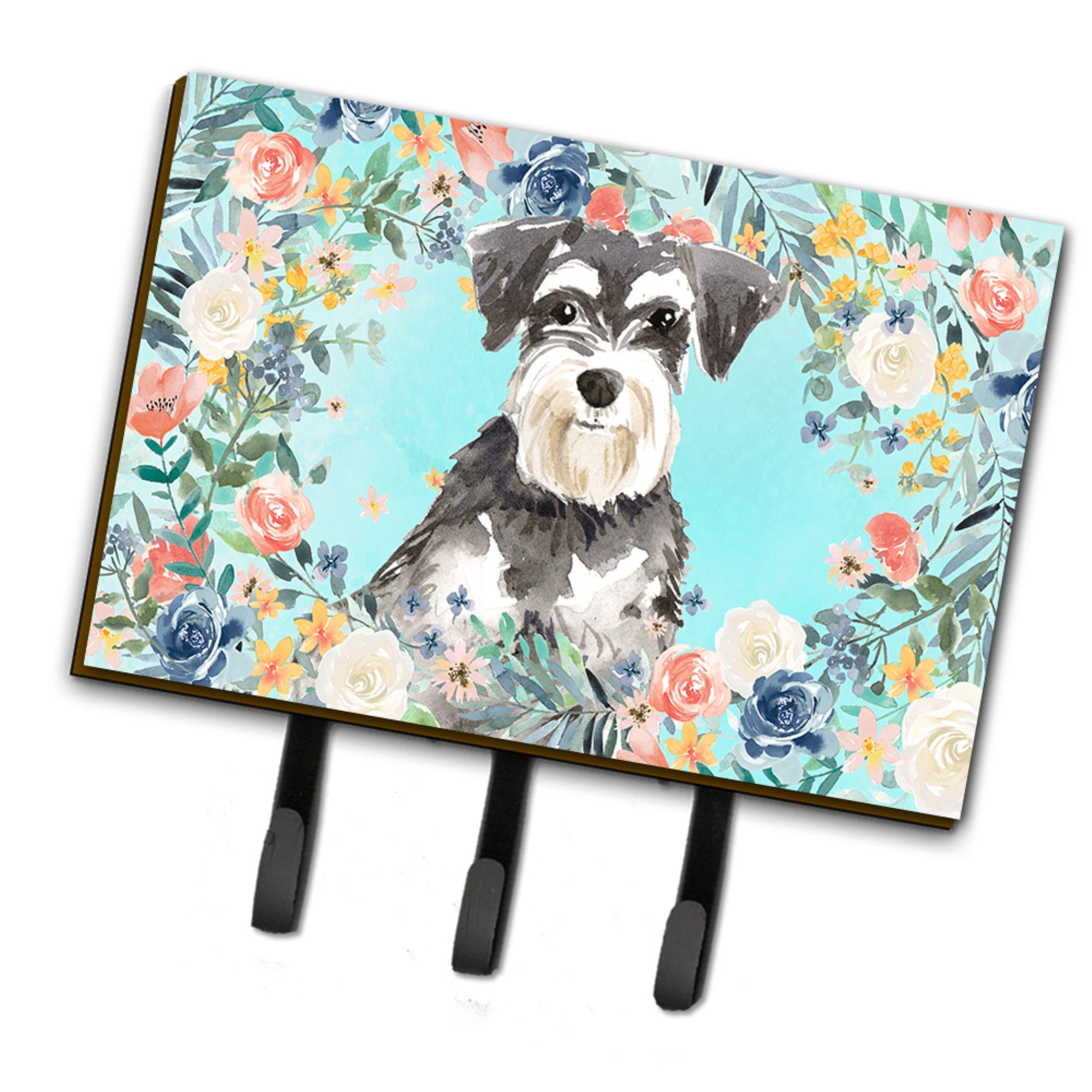 Caroline'S Treasures Schnauzer #2 Leash Or Key Holder Hooks, Multicolor