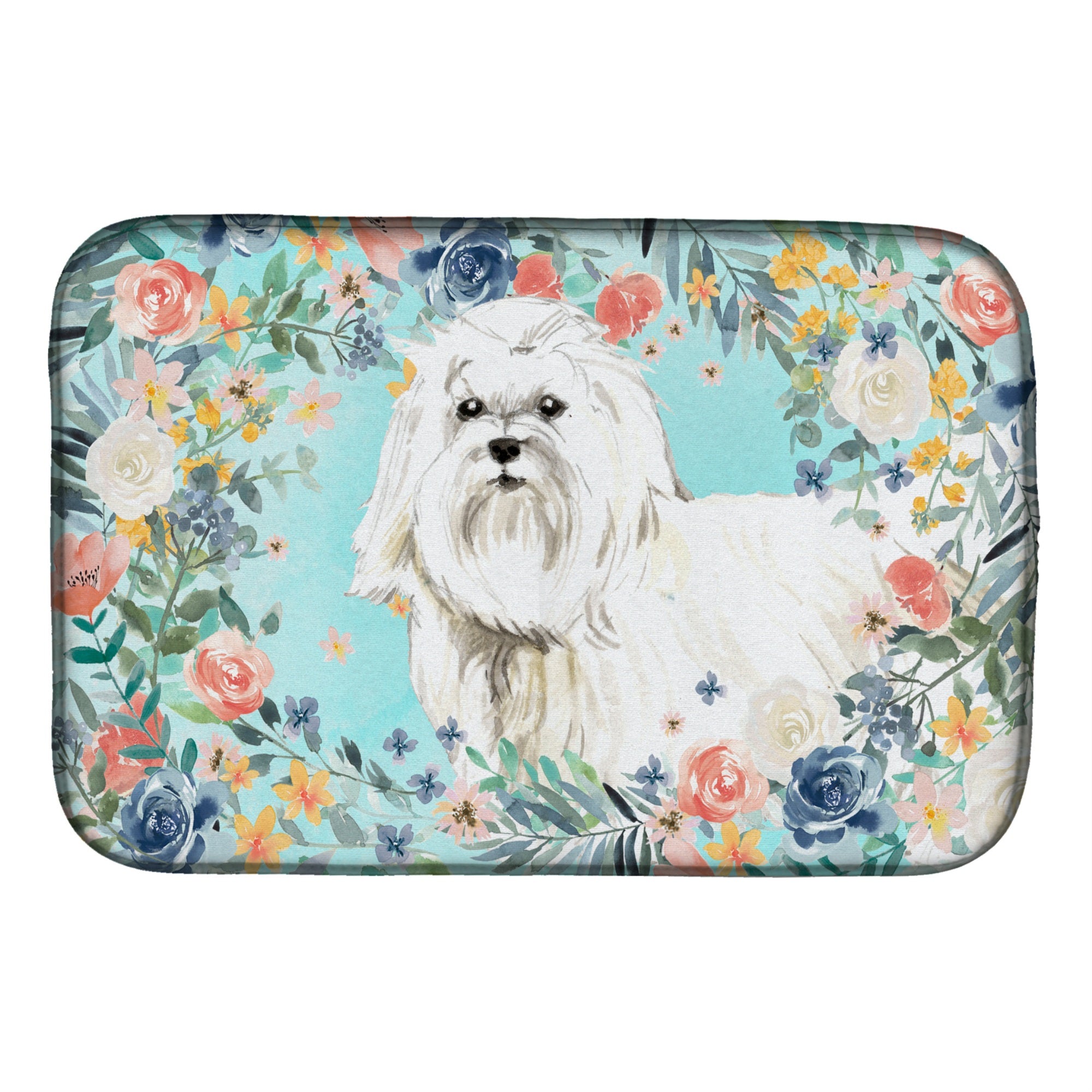 Caroline'S Treasures Ck3418Ddm Maltese Dish-Drying-Mats, 14 X 21, Multicolor