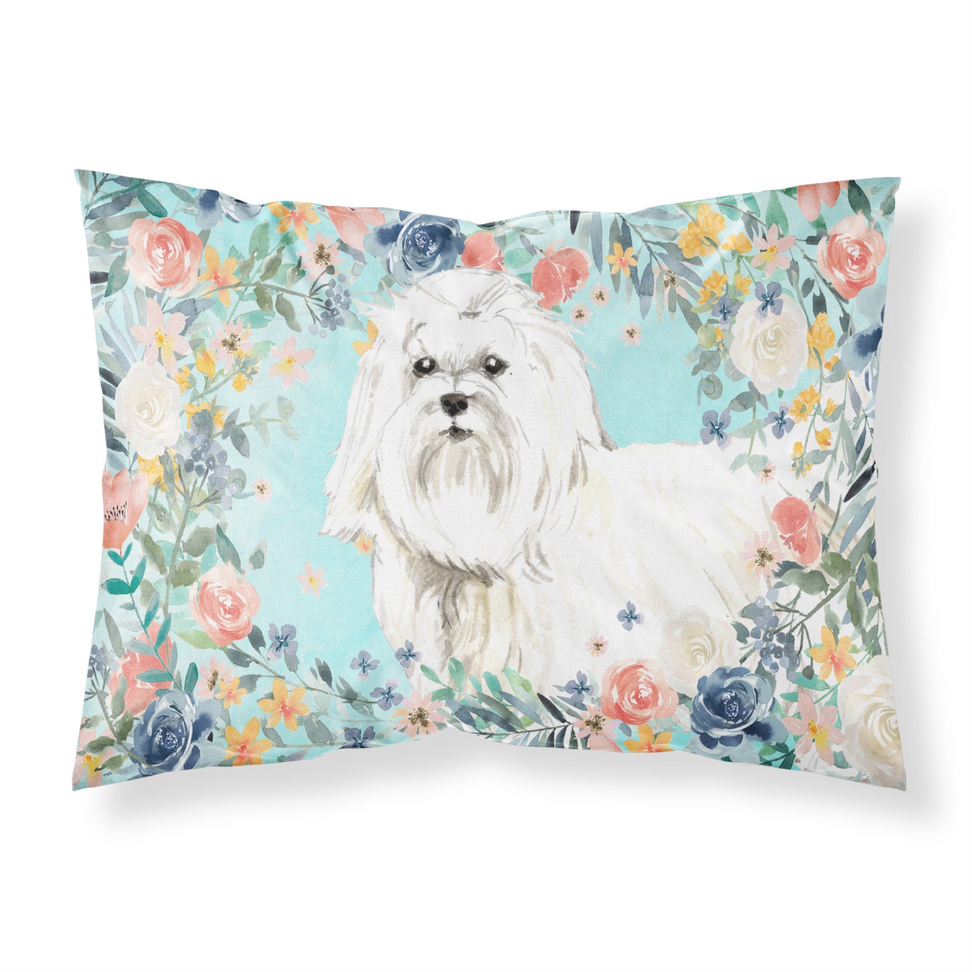 Caroline'S Treasures Maltese Fabric Standard Pillowcases, Multicolor