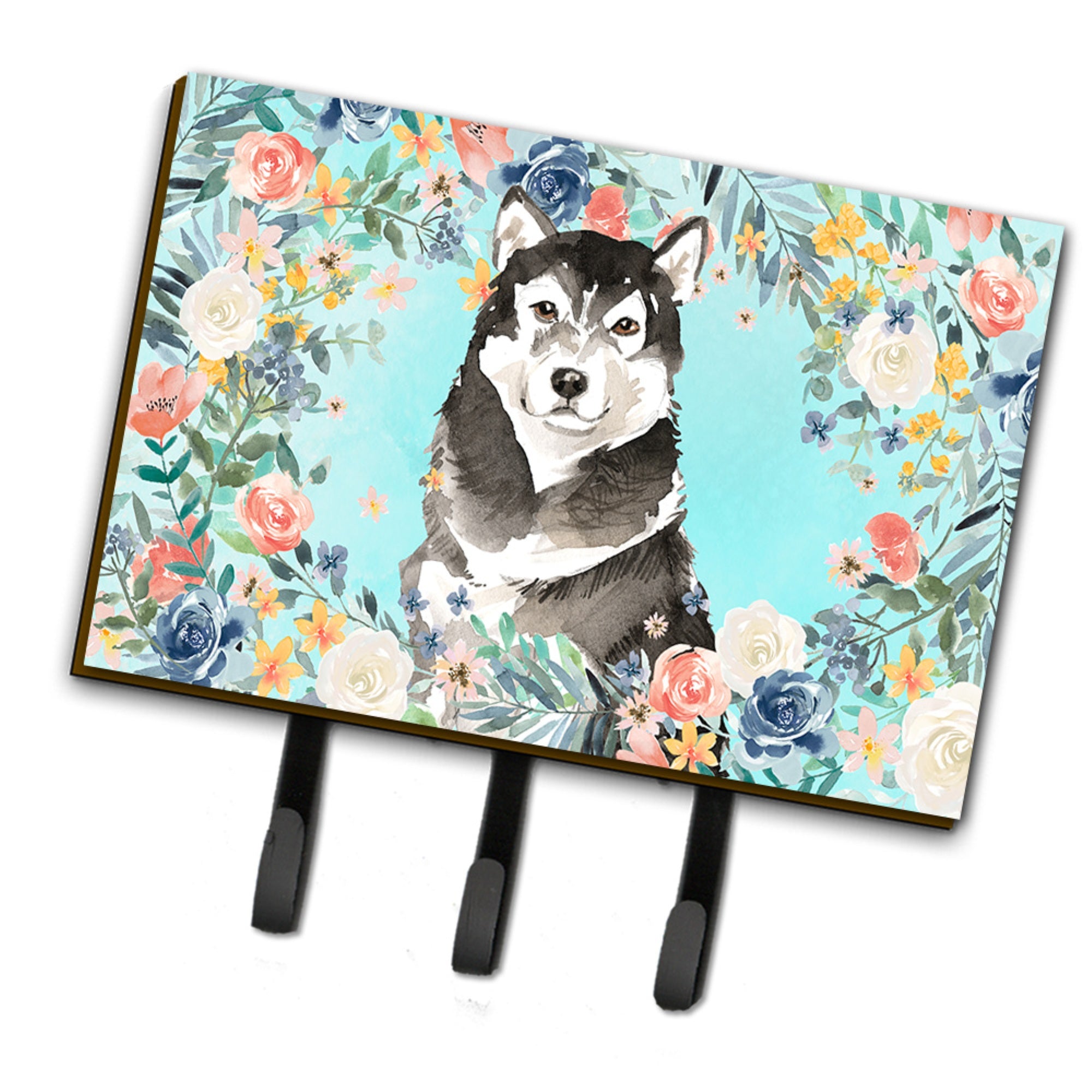 Caroline'S Treasures Alaskan Malamute Leash Or Key Holder Hooks, Multicolor