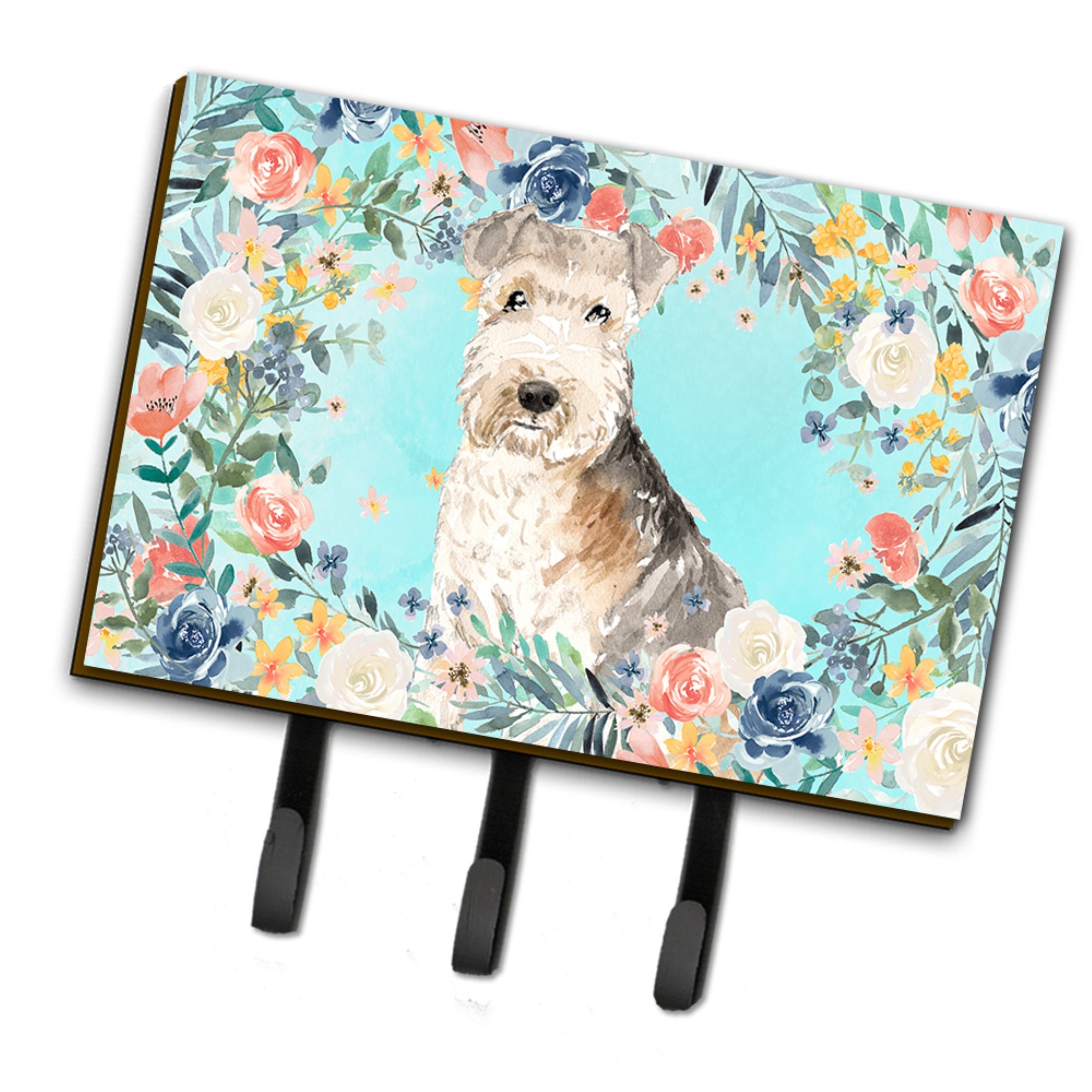 Caroline'S Treasures Lakeland Terrier Leash Or Key Holder Hooks, Multicolor