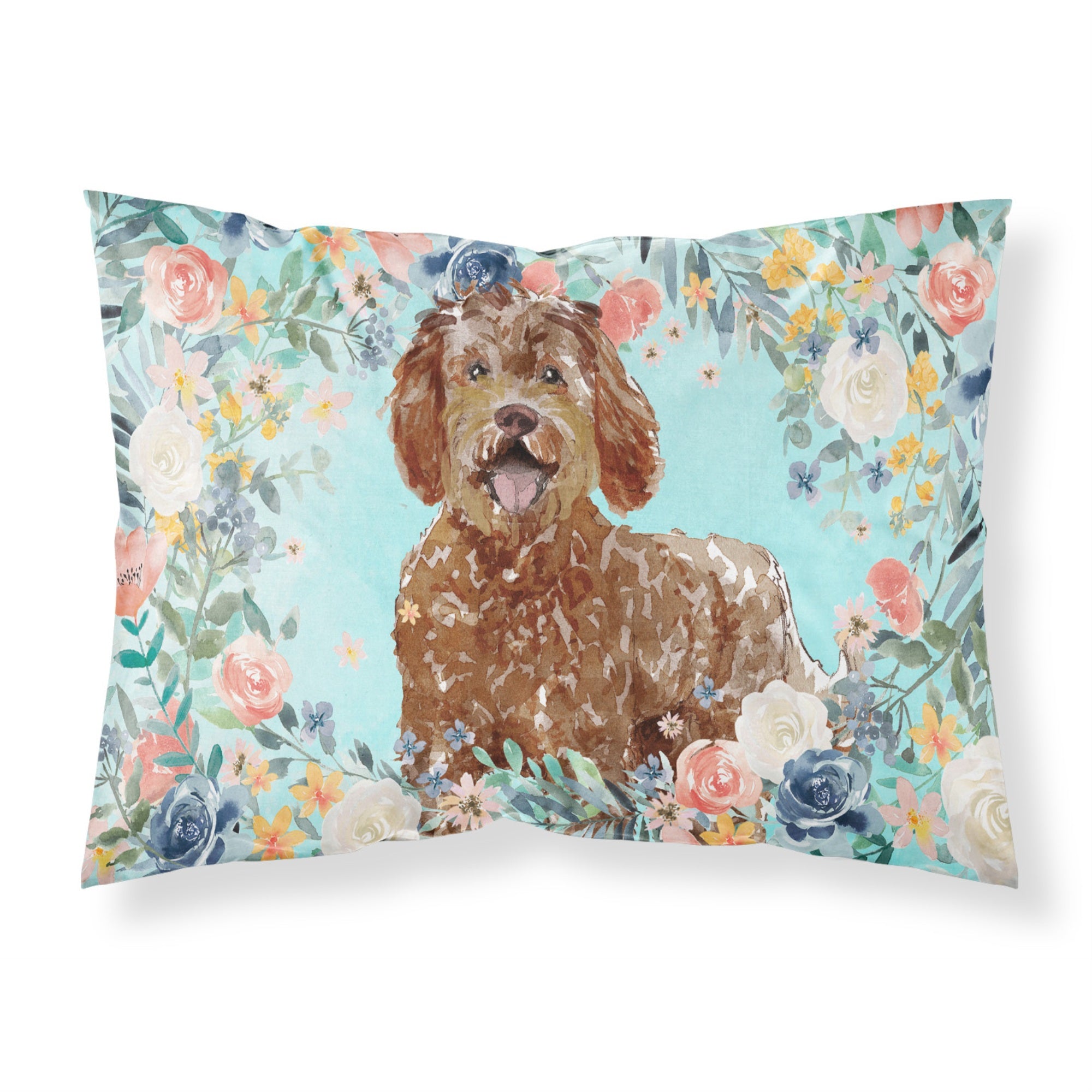 Caroline'S Treasures Labradoodle Fabric Standard Pillowcases, Multicolor