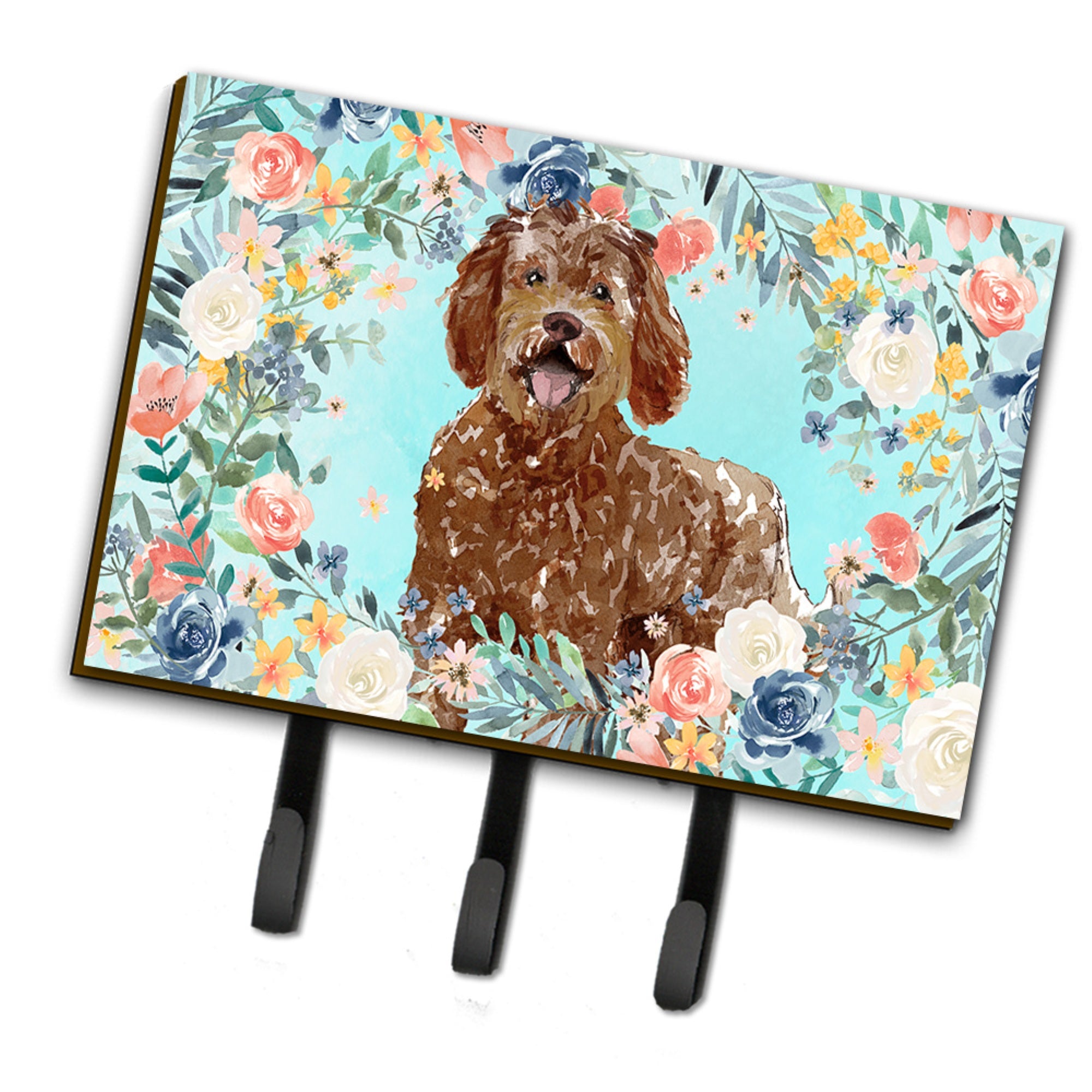 Caroline'S Treasures Labradoodle Leash Or Key Holder Hooks, Multicolor
