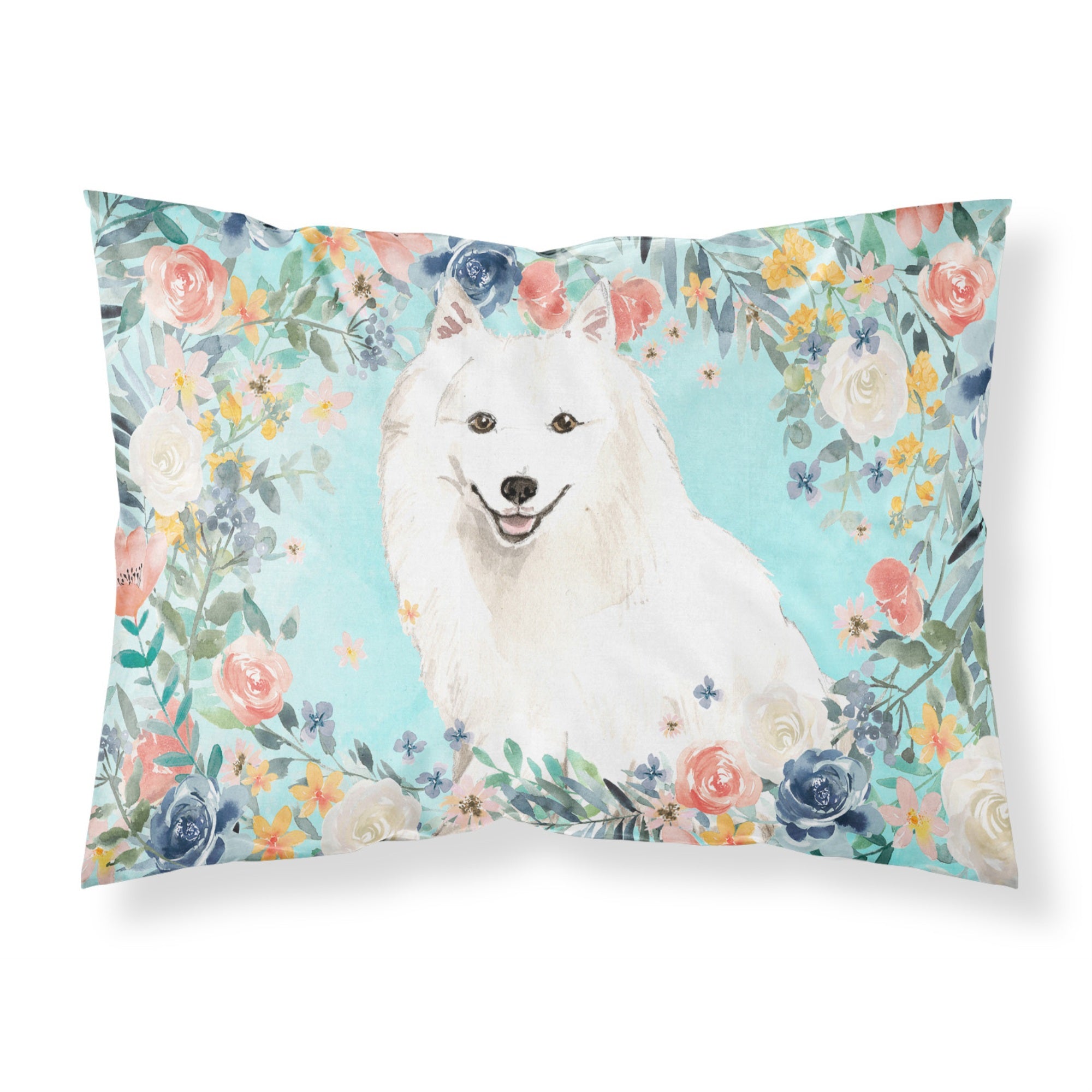 Caroline'S Treasures Japanese Spitz Fabric Standard Pillowcases, Multicolor
