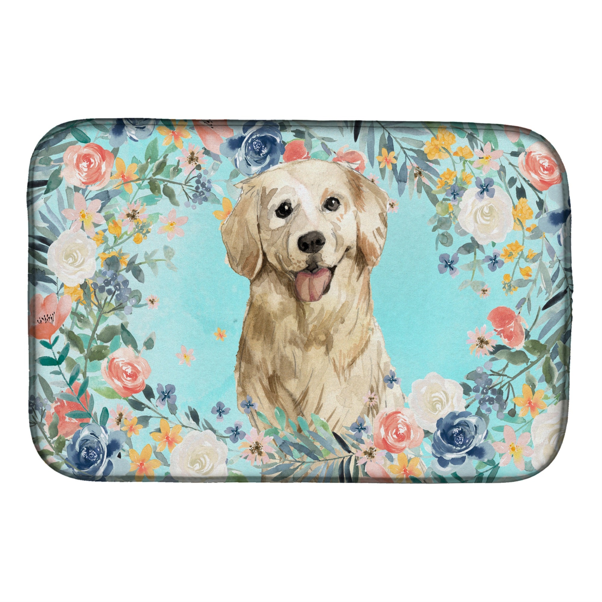 Caroline'S Treasures Ck3425Ddm Golden Retriever Dish-Drying-Mats, 14 X 21, Multicolor