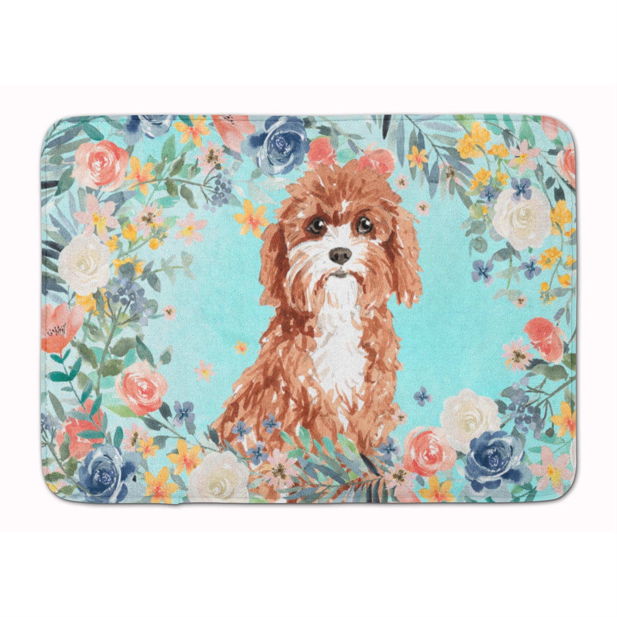 Caroline'S Treasures Cavapoo Machine Washable Memory Foam Mat Doormats, Multicolor