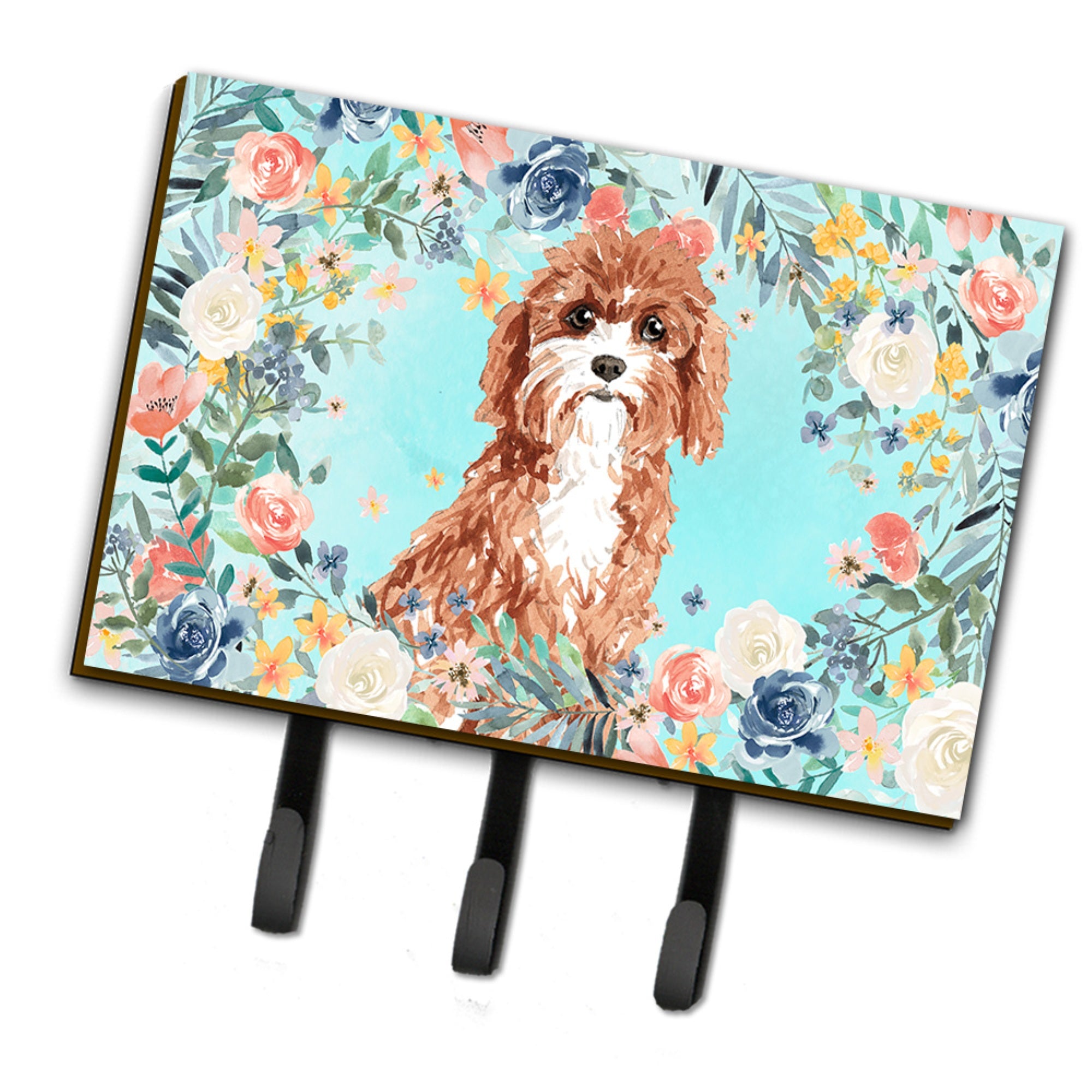 Caroline'S Treasures Cavapoo Leash Or Key Holder Hooks, Multicolor