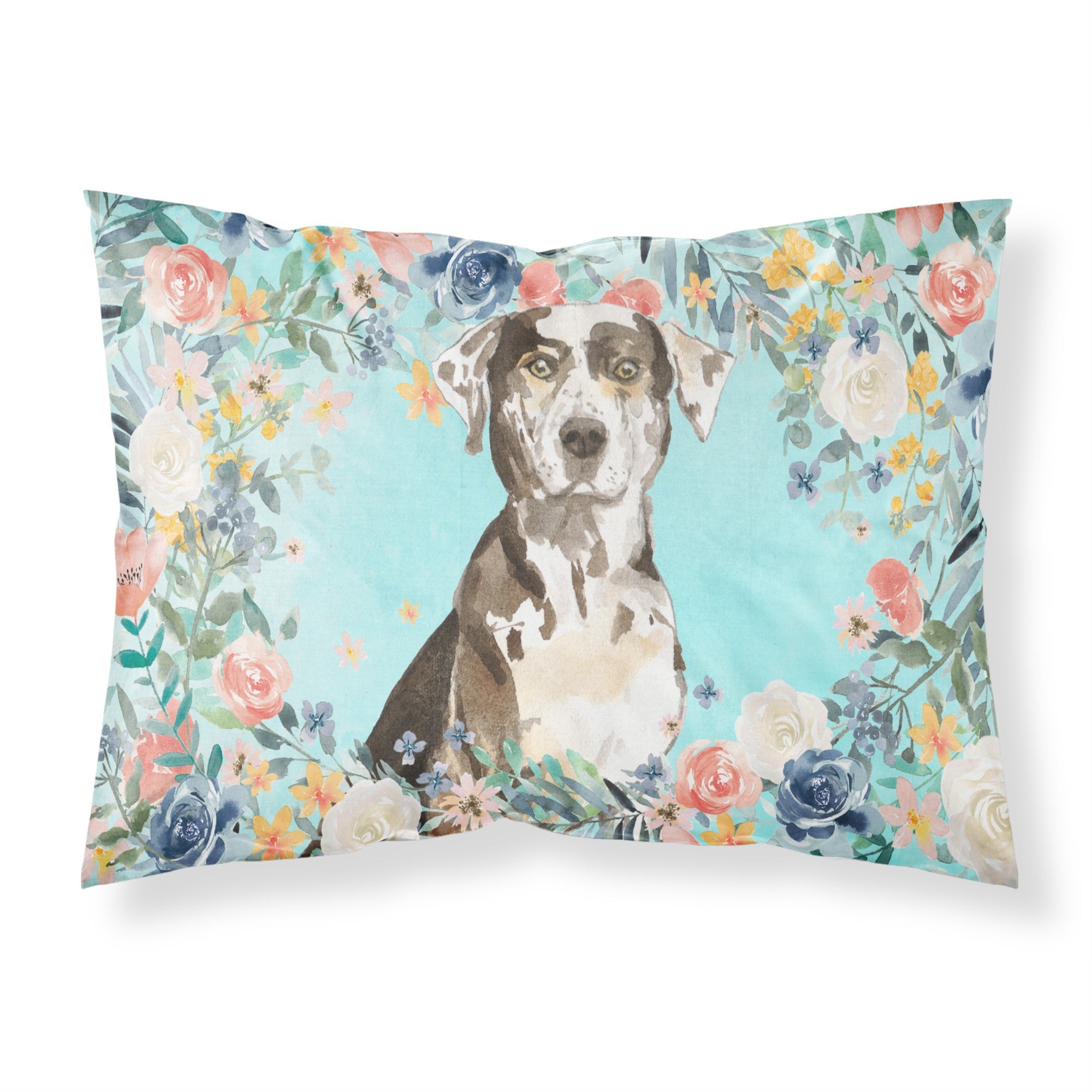Caroline'S Treasures Catahoula Leopard Dog Fabric Standard Pillowcases, Multicolor