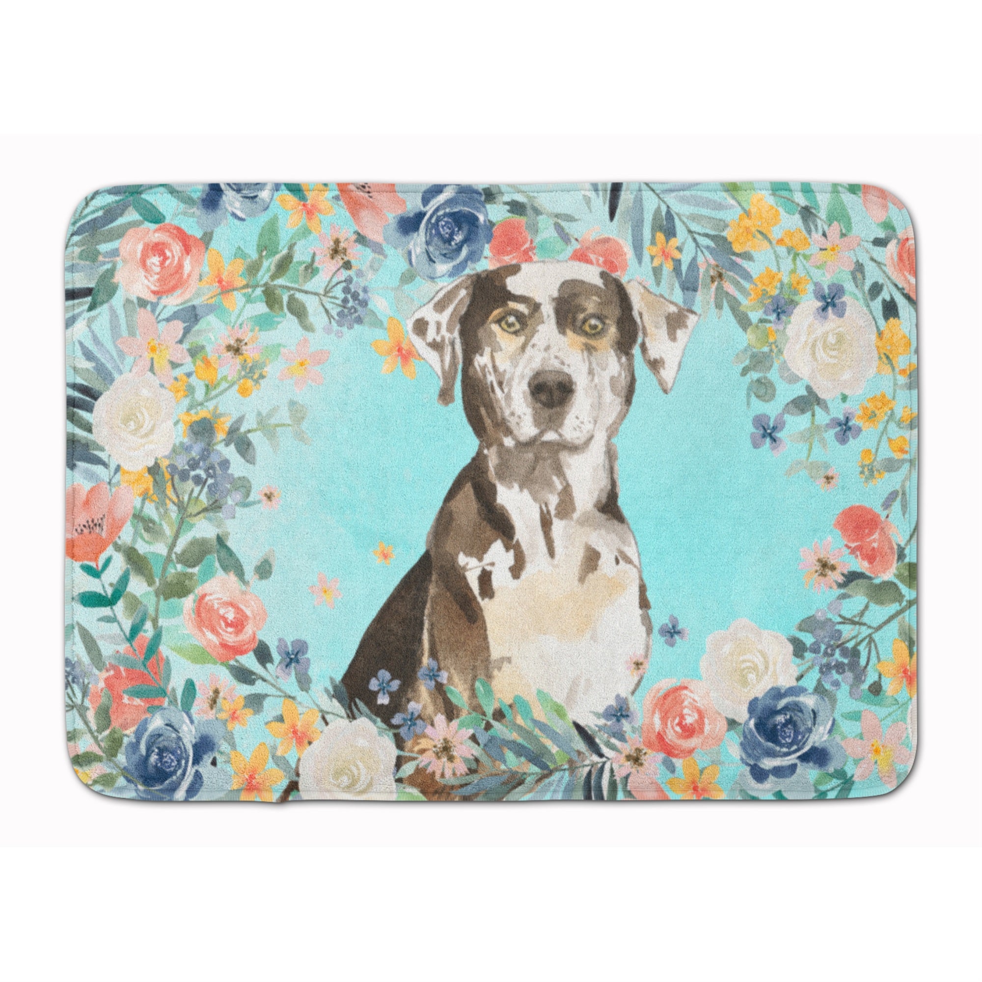 Caroline'S Treasures Catahoula Leopard Dog Machine Washable Memory Foam Mat Doormats, Multicolor