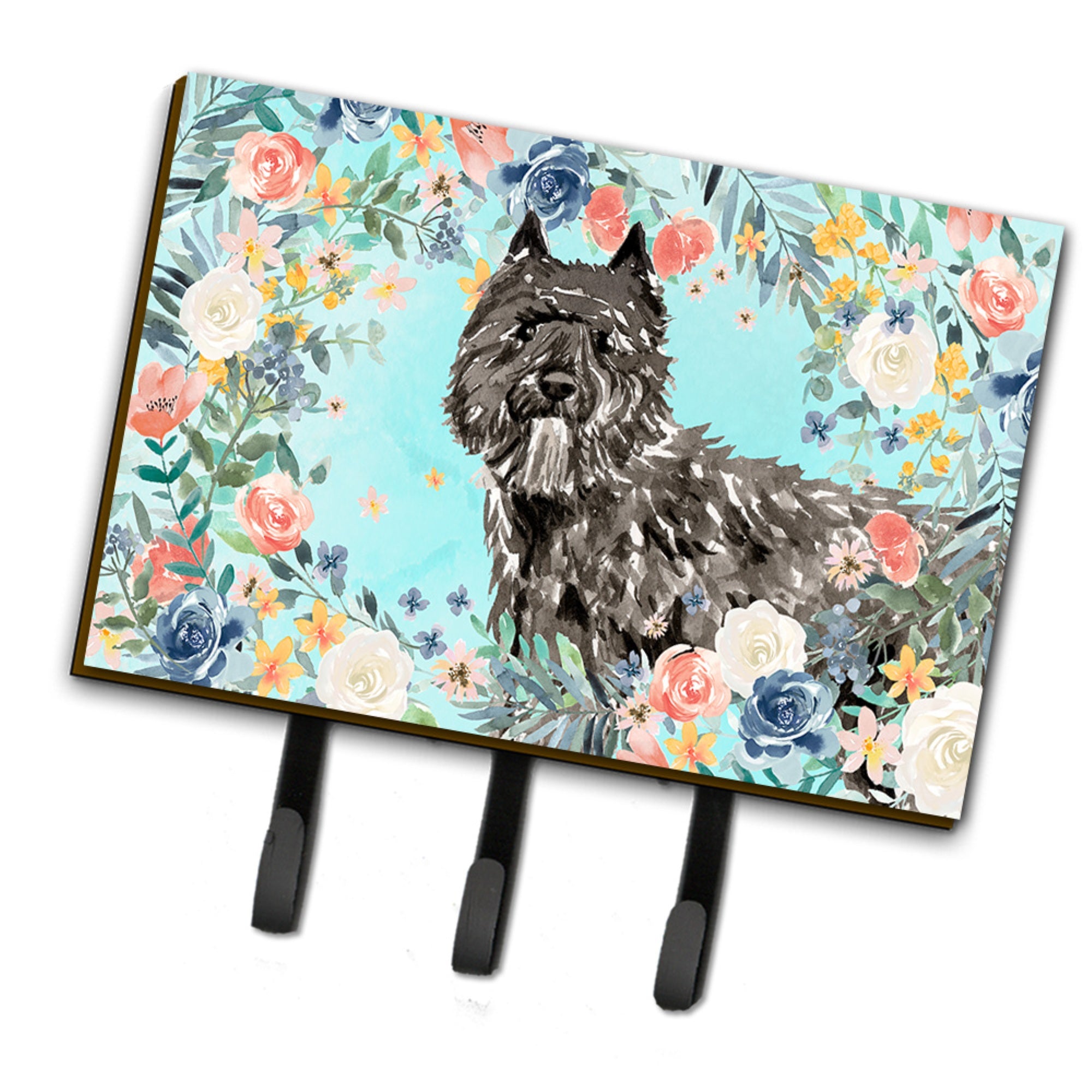 Caroline'S Treasures Bouvier Des Flandres Leash Or Key Holder Hooks, Multicolor