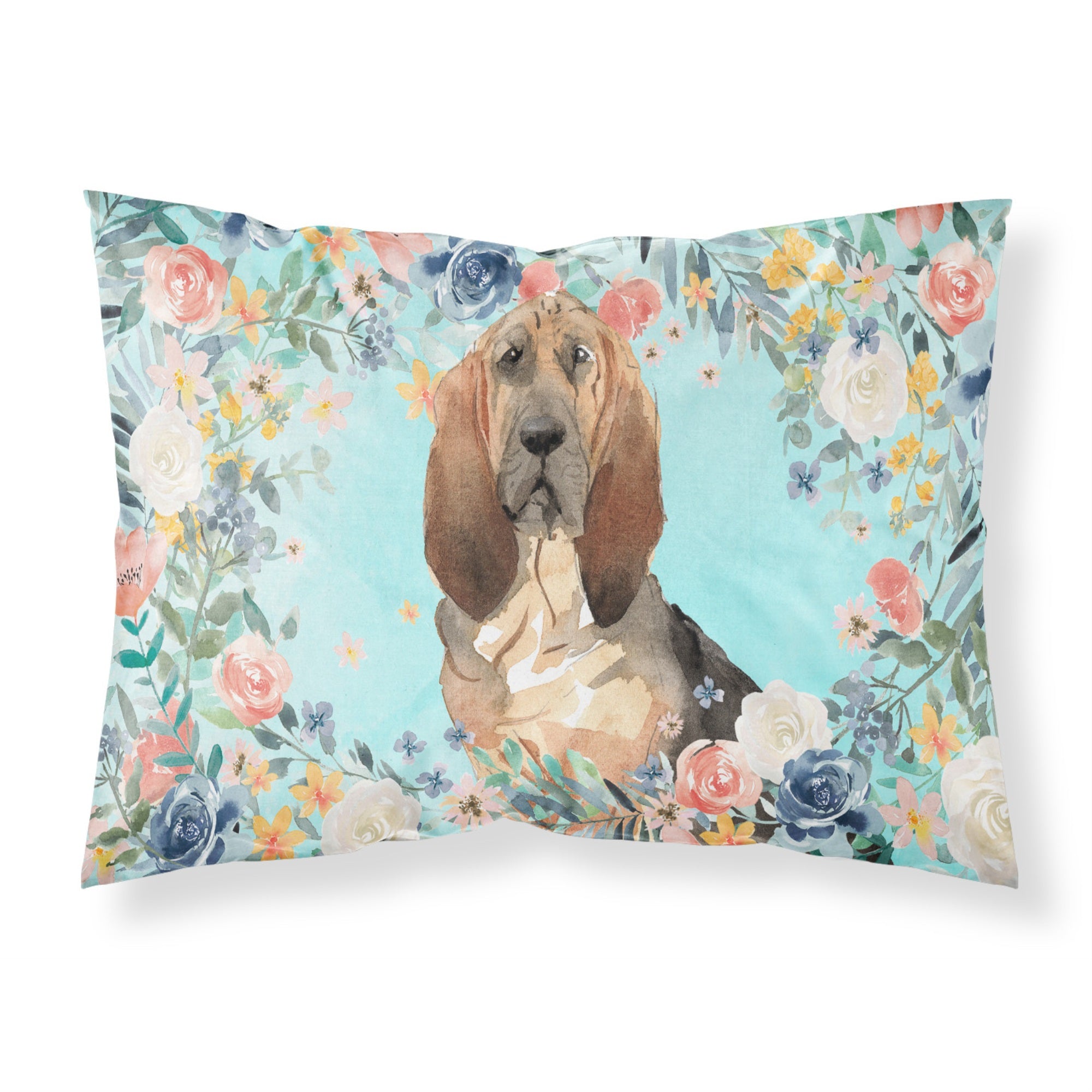 Caroline'S Treasures Bloodhound Fabric Standard Pillowcases, Multicolor