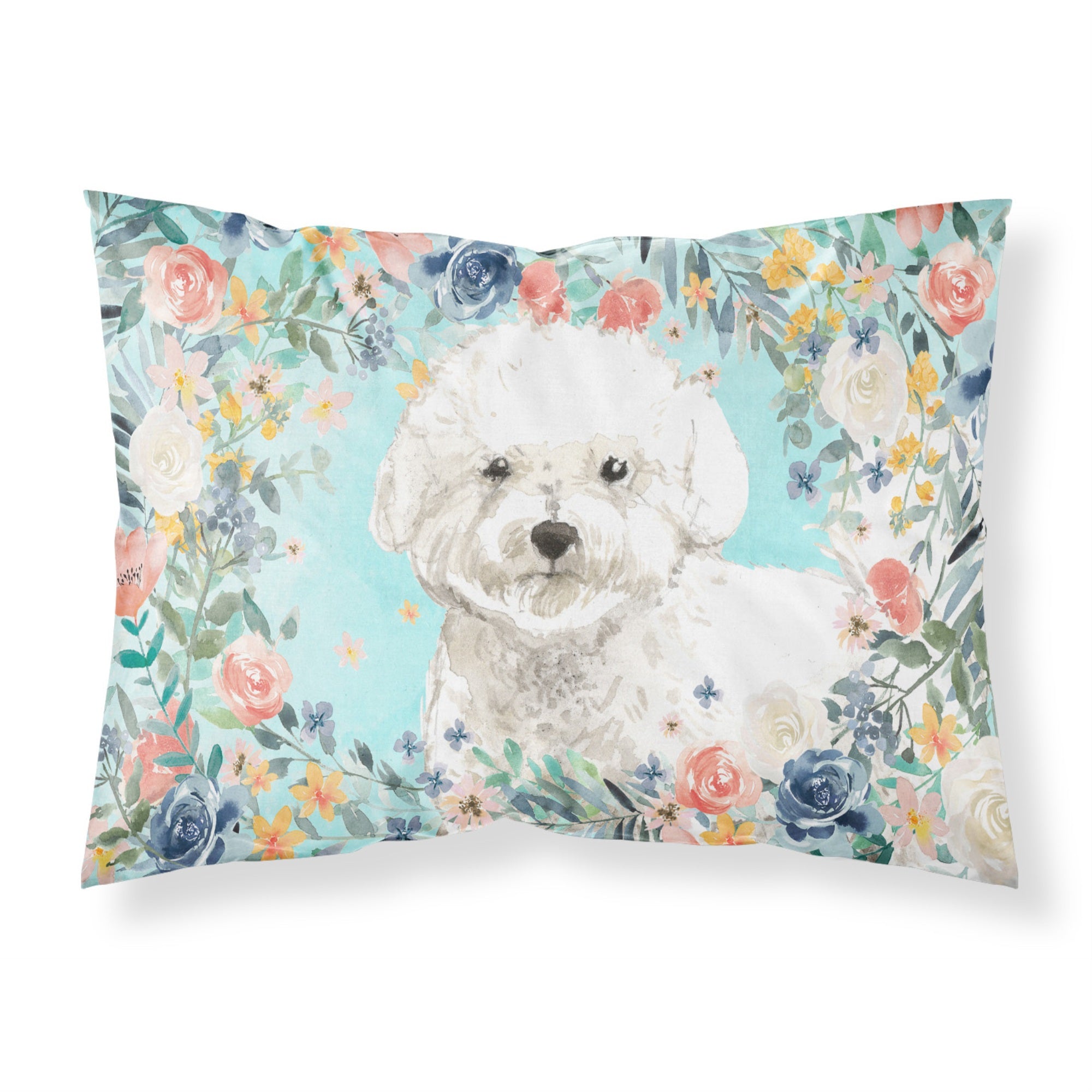 Caroline'S Treasures Bichon Frise Fabric Standard Pillowcases, Multicolor
