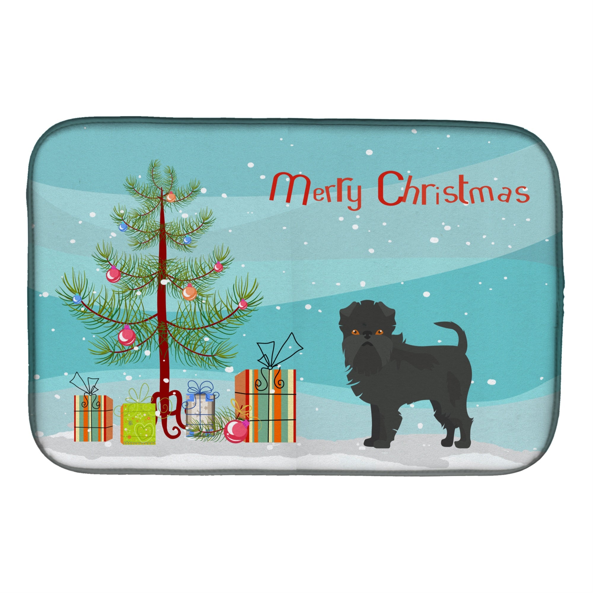 Caroline'S Treasures Ck3440Ddm Affenpinscher Christmas Tree Dish-Drying-Mats, 14 X 21, Multicolor