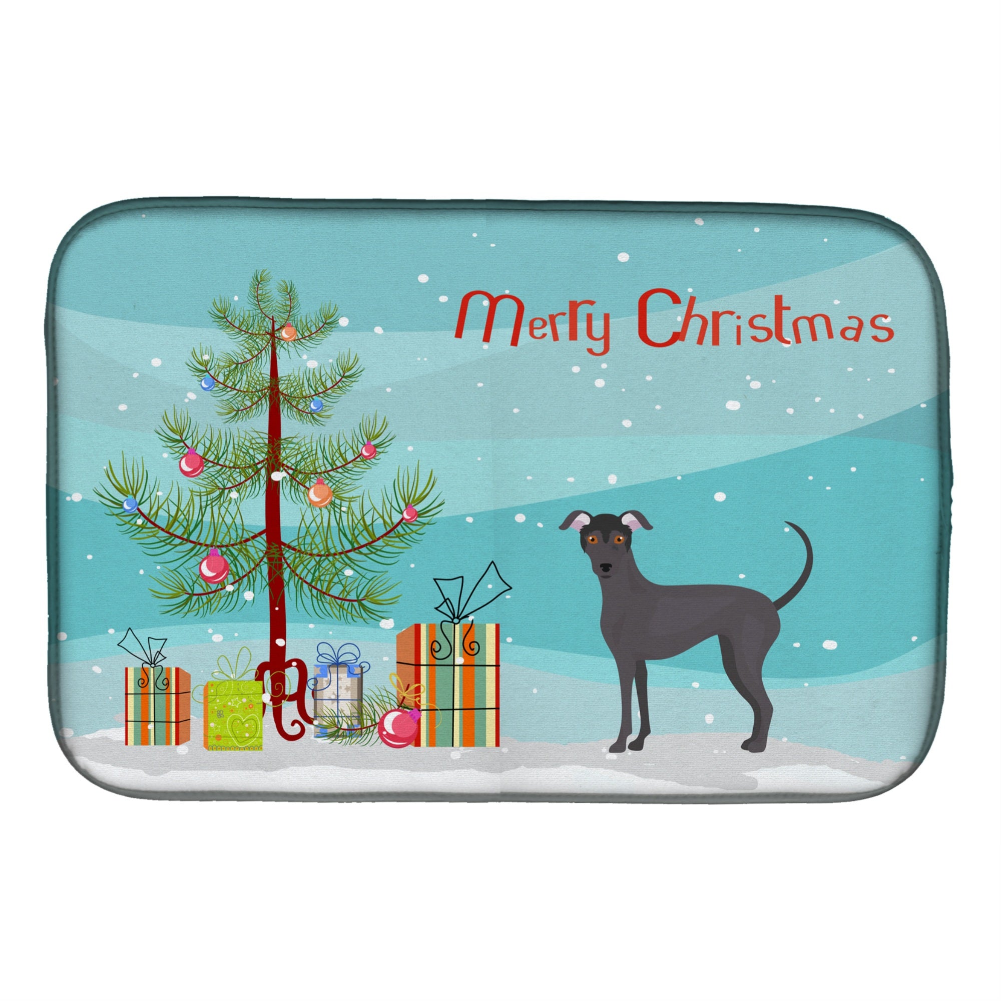 Caroline'S Treasures Ck3442Ddm Argentine Pila Dog Christmas Tree Dish-Drying-Mats, 14 X 21, Multicolor