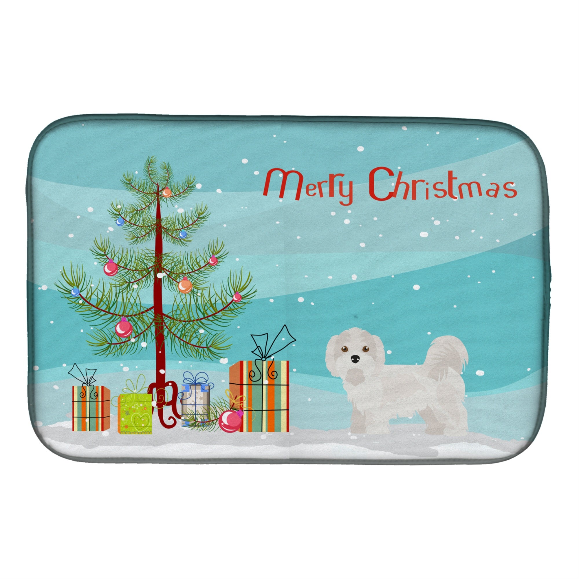 Caroline'S Treasures Ck3467Ddm Kyi-Leo Christmas Tree Dish-Drying-Mats, 14 X 21, Multicolor