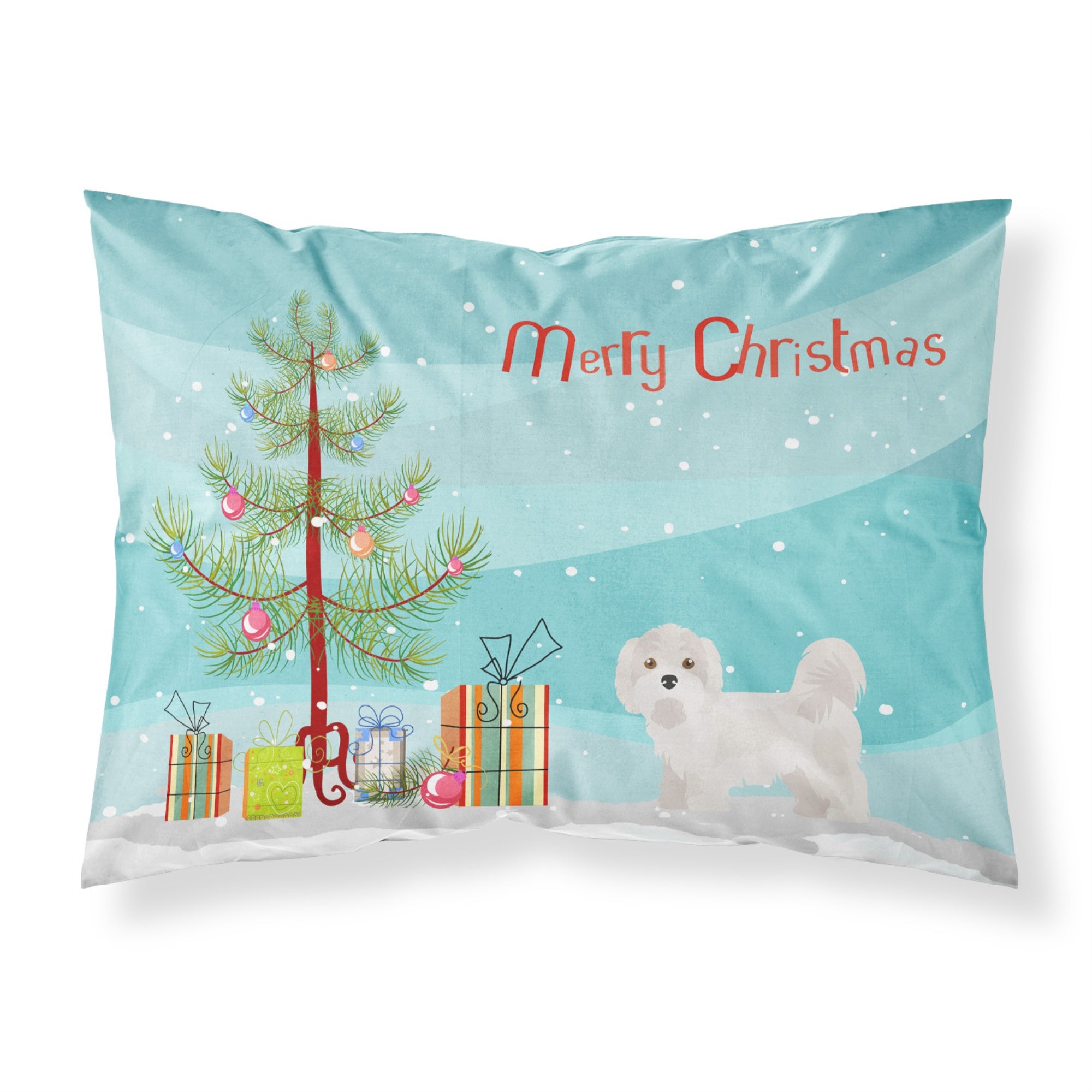 Caroline'S Treasures Kyi-Leo Christmas Tree Fabric Standard Pillowcases, Multicolor