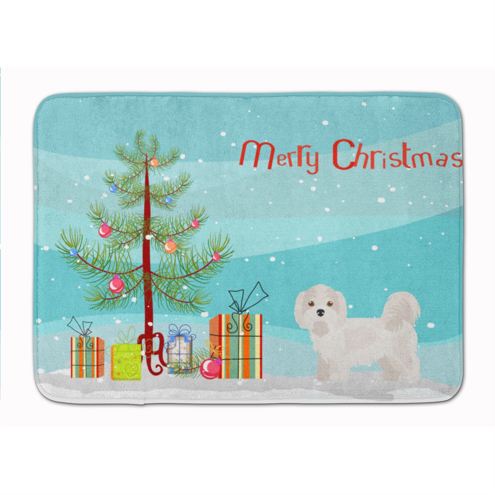 Caroline'S Treasures Kyi-Leo Christmas Tree Machine Washable Memory Foam Mat Doormats, Multicolor