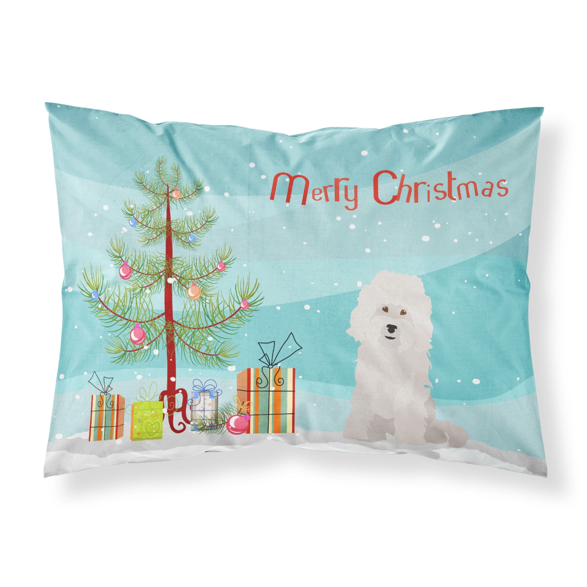 Caroline'S Treasures Bolognese Christmas Tree Fabric Standard Pillowcases, Multicolor