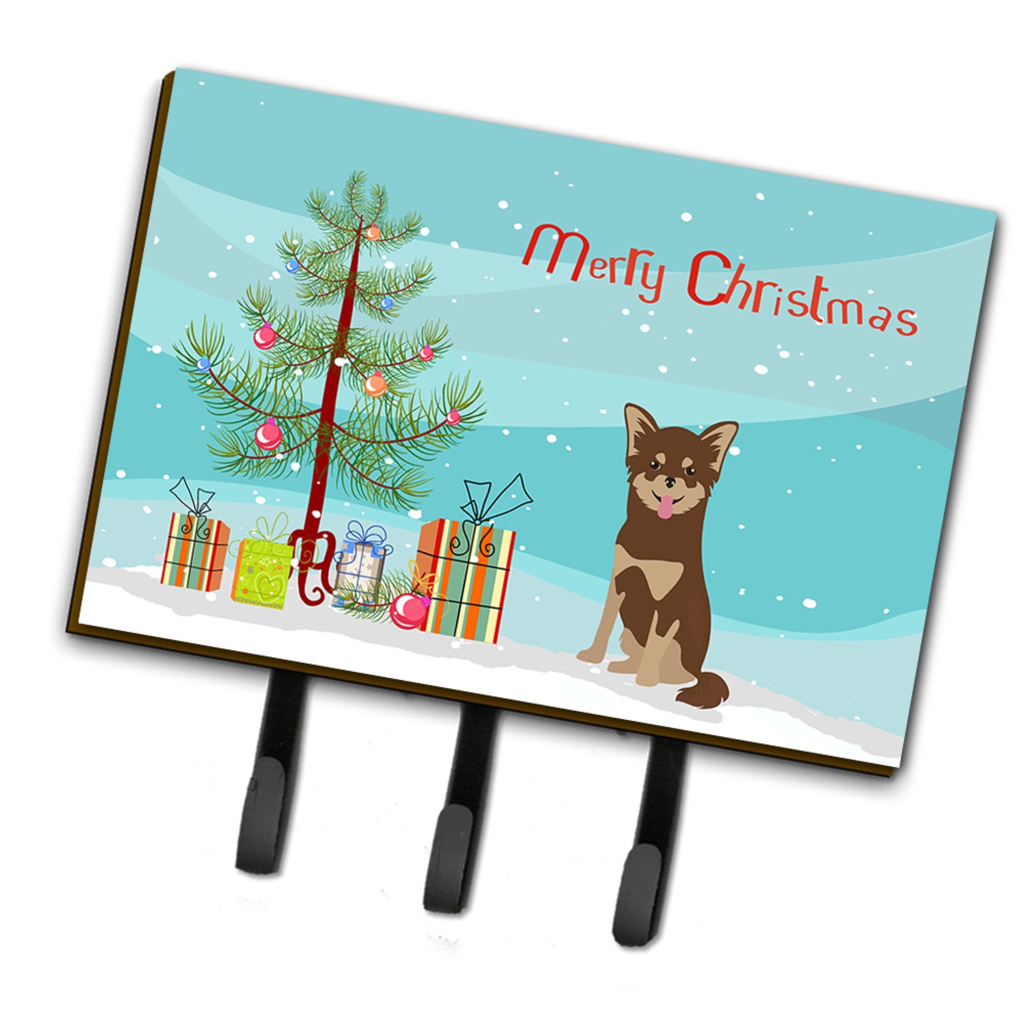 Caroline'S Treasures Chihuahua Christmas Tree Leash Or Key Holder Hooks, Multicolor