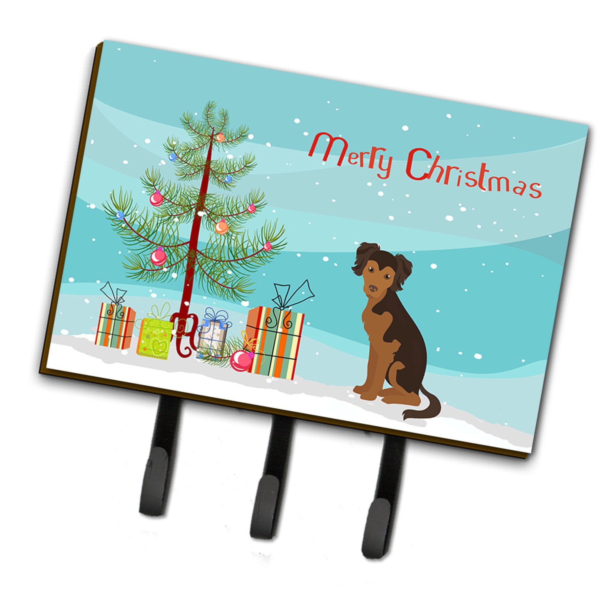 Caroline'S Treasures Persian Chihuahua Christmas Tree Leash Or Key Holder Hooks, Multicolor