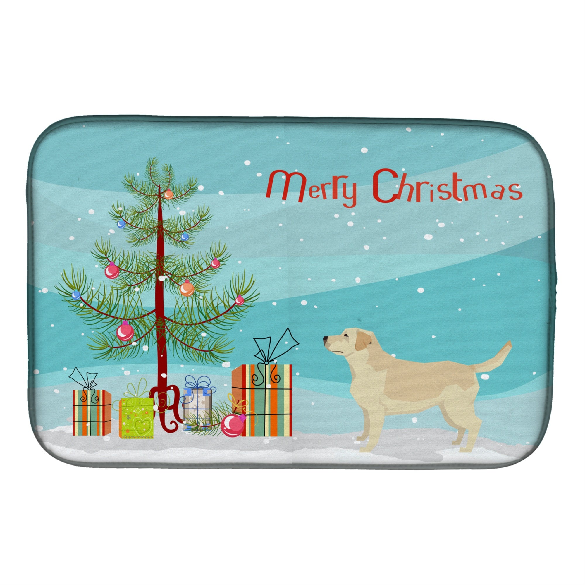 Caroline'S Treasures Ck3549Ddm Labrador Retriever Christmas Tree Dish-Drying-Mats, 14 X 21, Multicolor