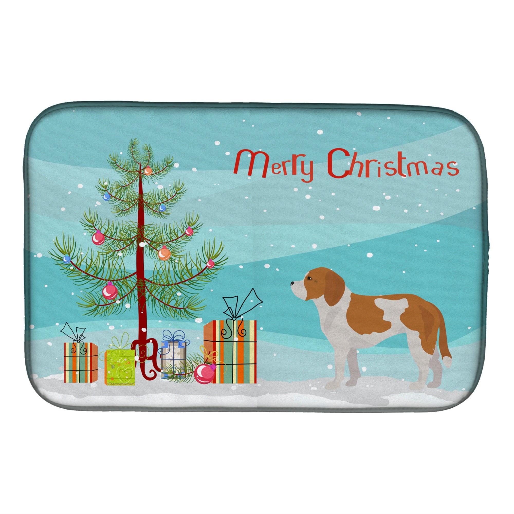 Caroline'S Treasures Ck3802Ddm Beaglier #1 Christmas Tree Dish-Drying-Mats, 14 X 21, Multicolor