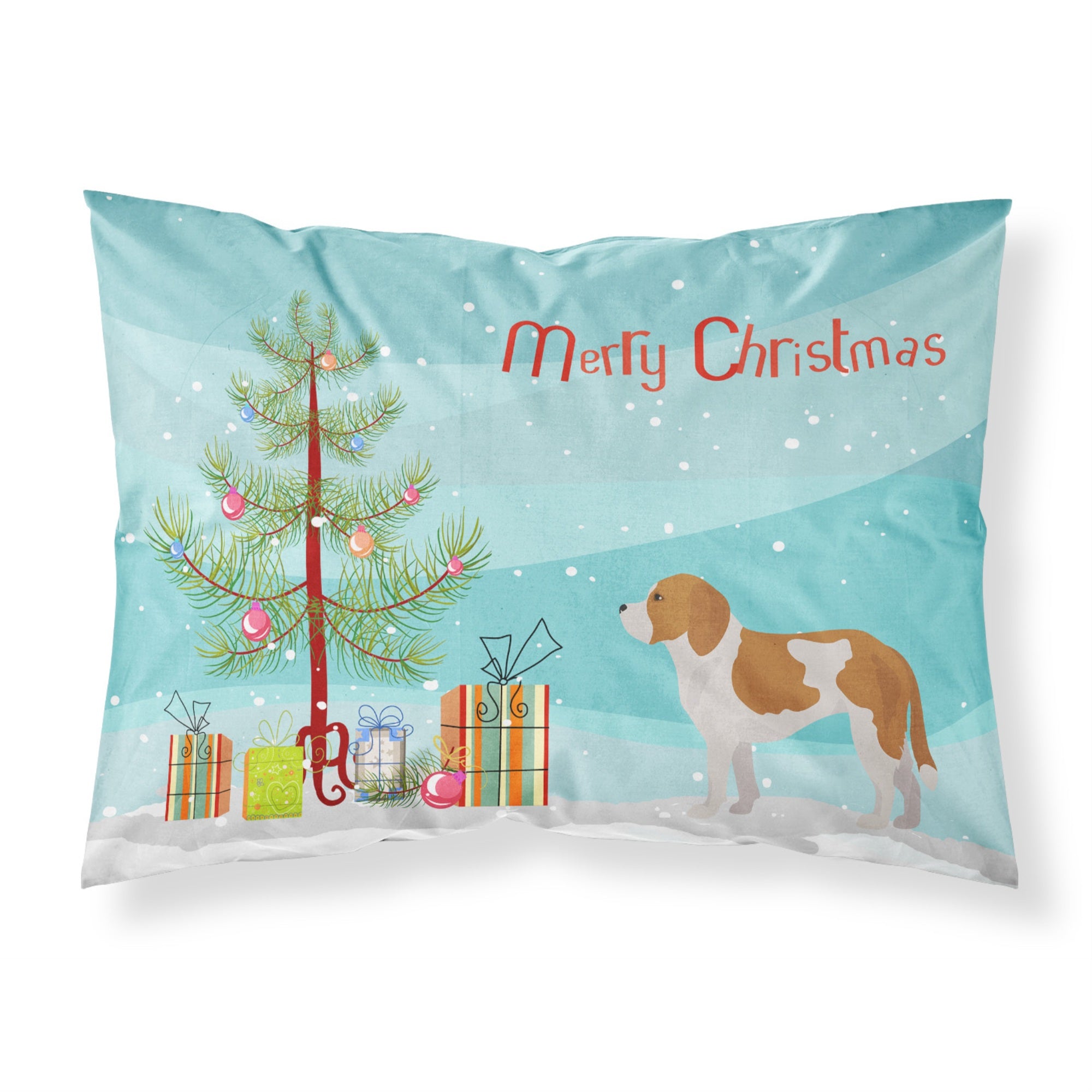 Caroline'S Treasures Beaglier #1 Christmas Tree Fabric Standard Pillowcases, Multicolor