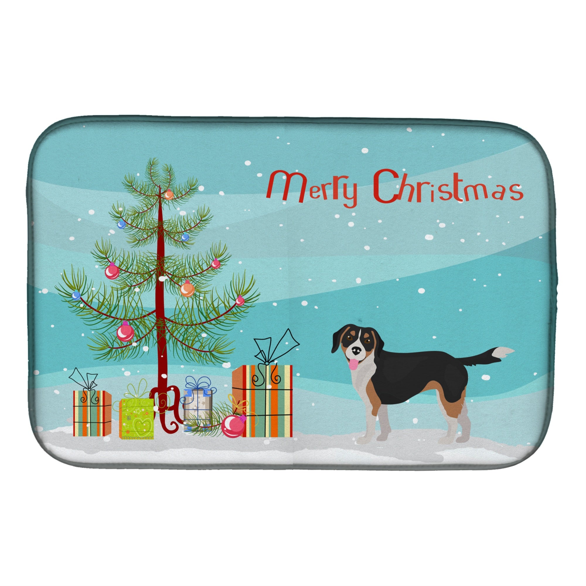 Caroline'S Treasures Ck3803Ddm Beaglier #2 Christmas Tree Dish-Drying-Mats, 14 X 21, Multicolor