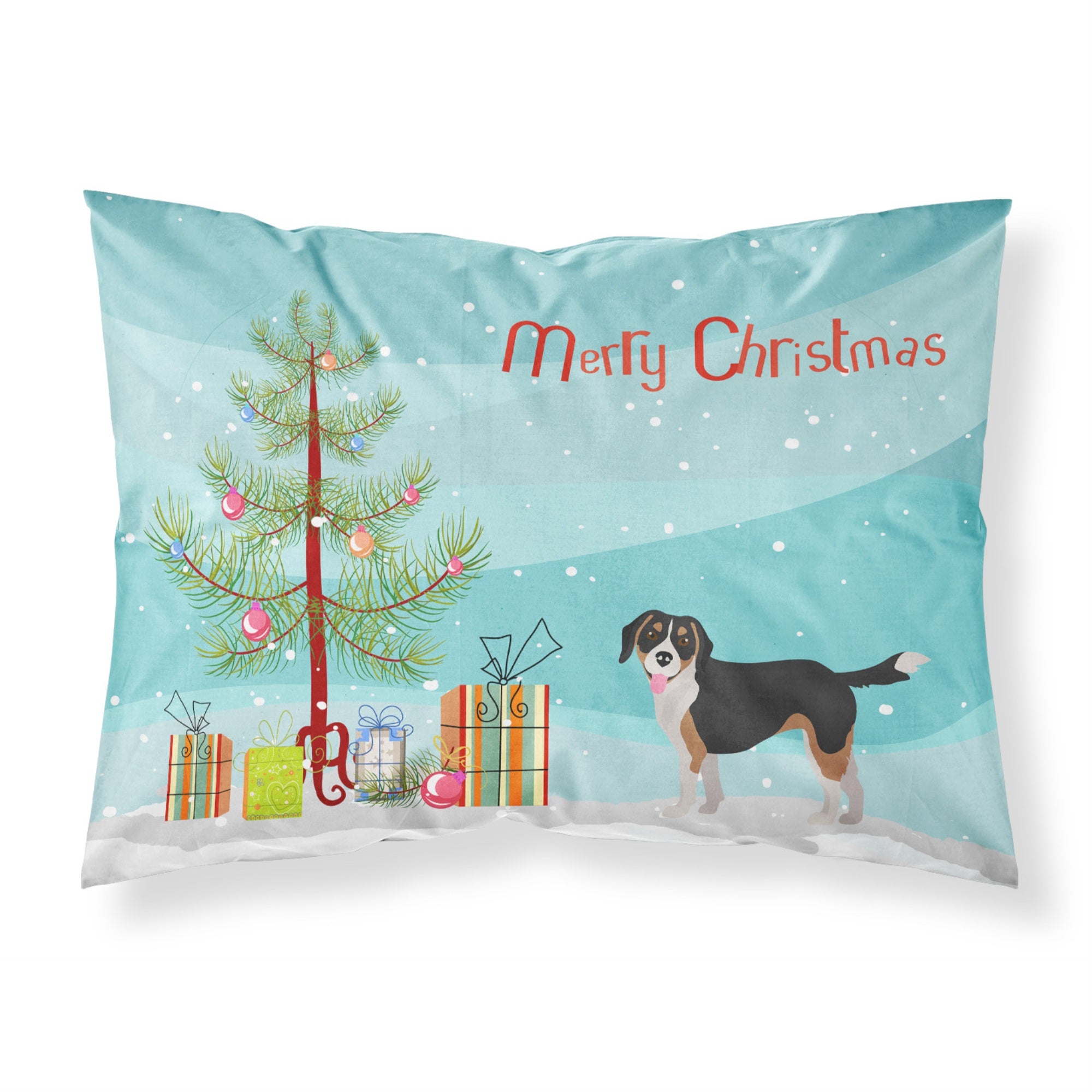 Caroline'S Treasures Beaglier #2 Christmas Tree Fabric Standard Pillowcases, Multicolor