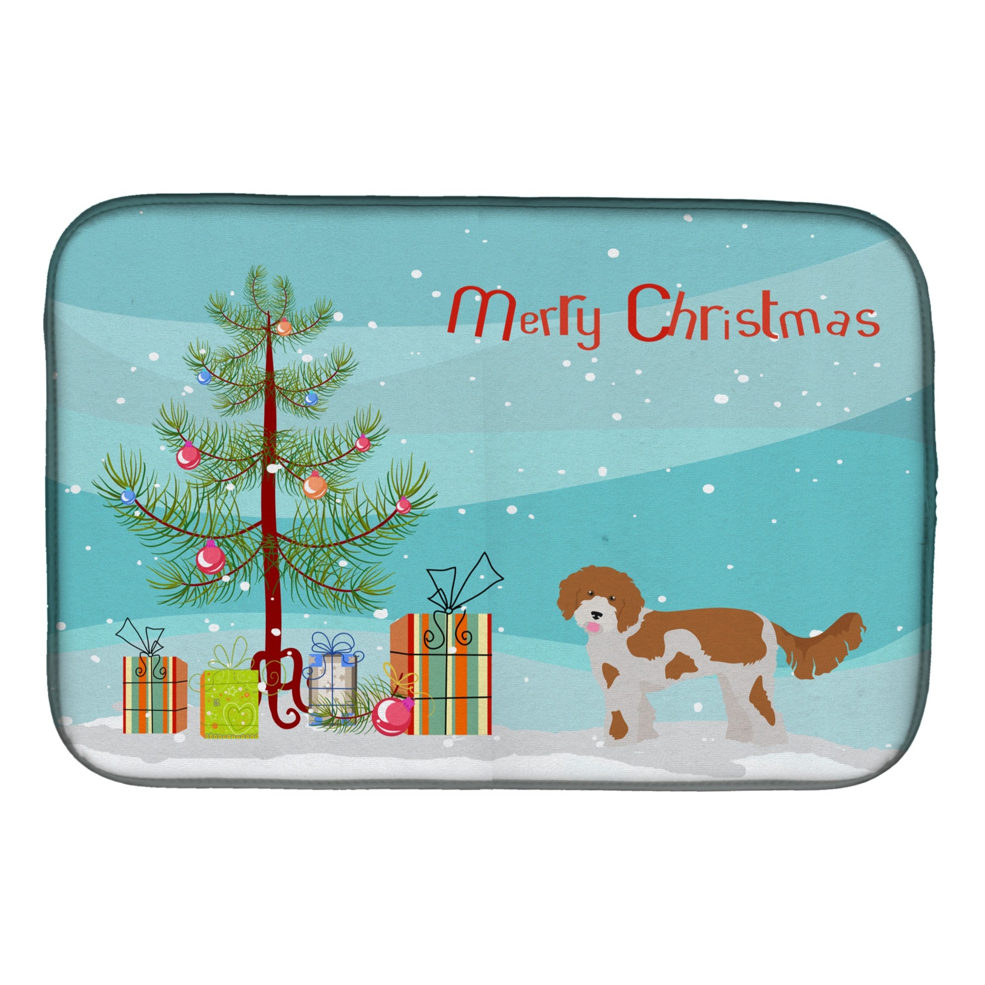 Caroline'S Treasures Ck3812Ddm Cavapoo Christmas Tree Dish-Drying-Mats, 14 X 21, Multicolor