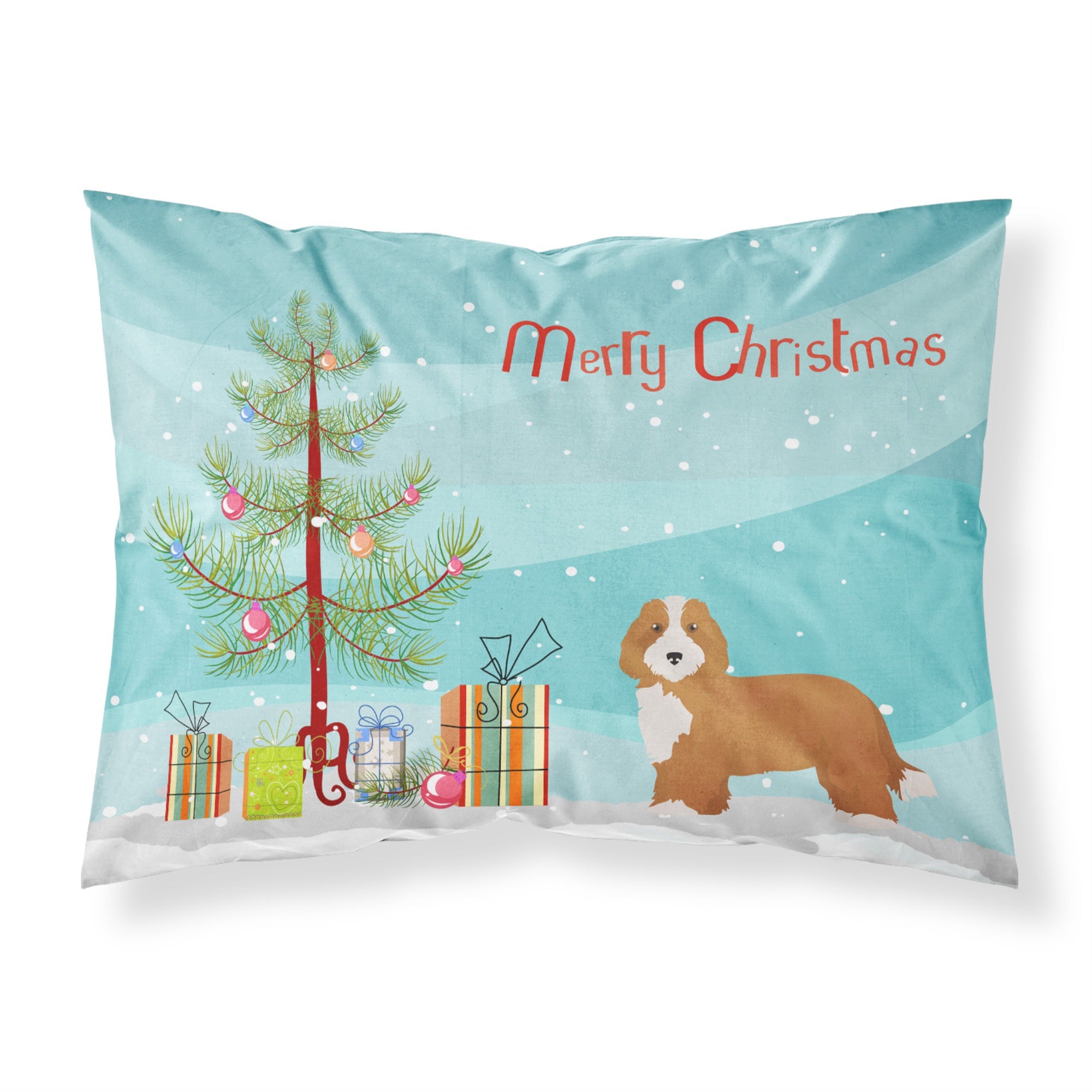 Caroline'S Treasures Doxiepoo #2 Christmas Tree Fabric Standard Pillowcases, Multicolor