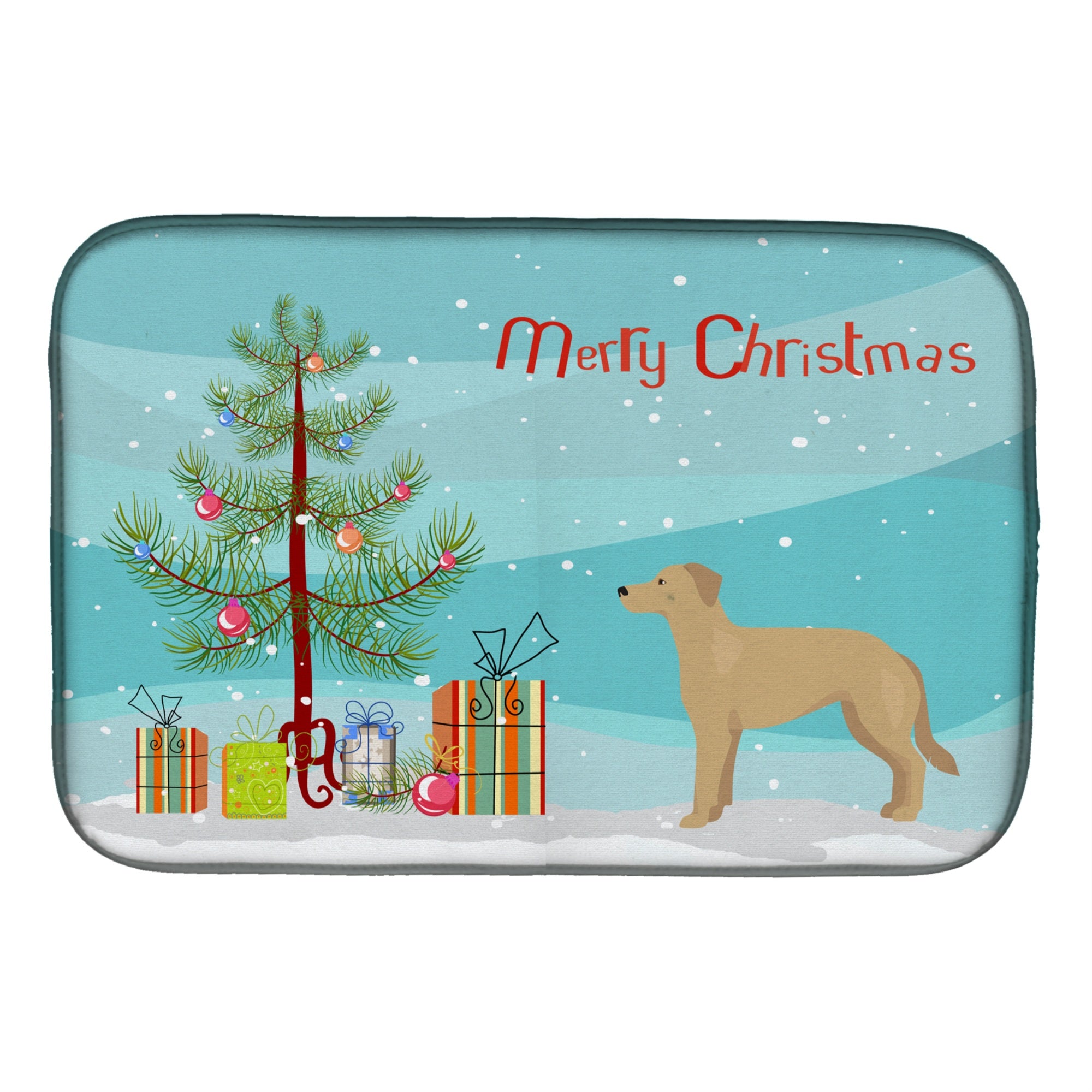 Caroline'S Treasures Ck3834Ddm German Sheprador #1 Christmas Tree Dish-Drying-Mats, 14 X 21, Multicolor