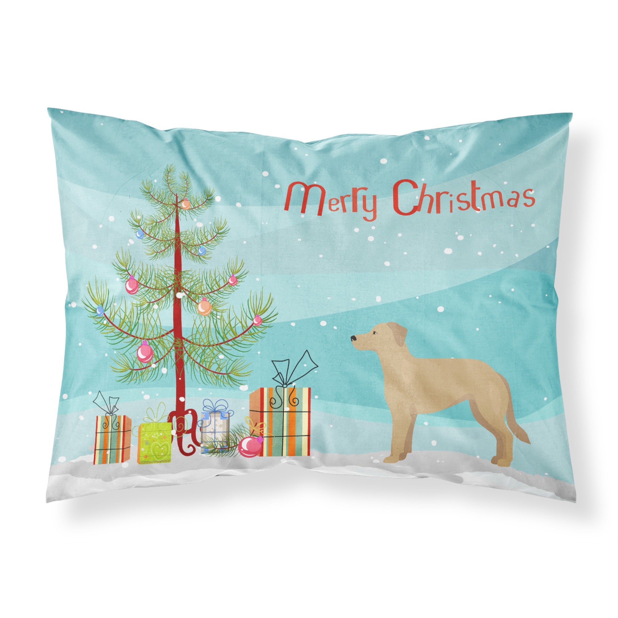 Caroline'S Treasures German Sheprador #1 Christmas Tree Fabric Standard Pillowcases, Multicolor