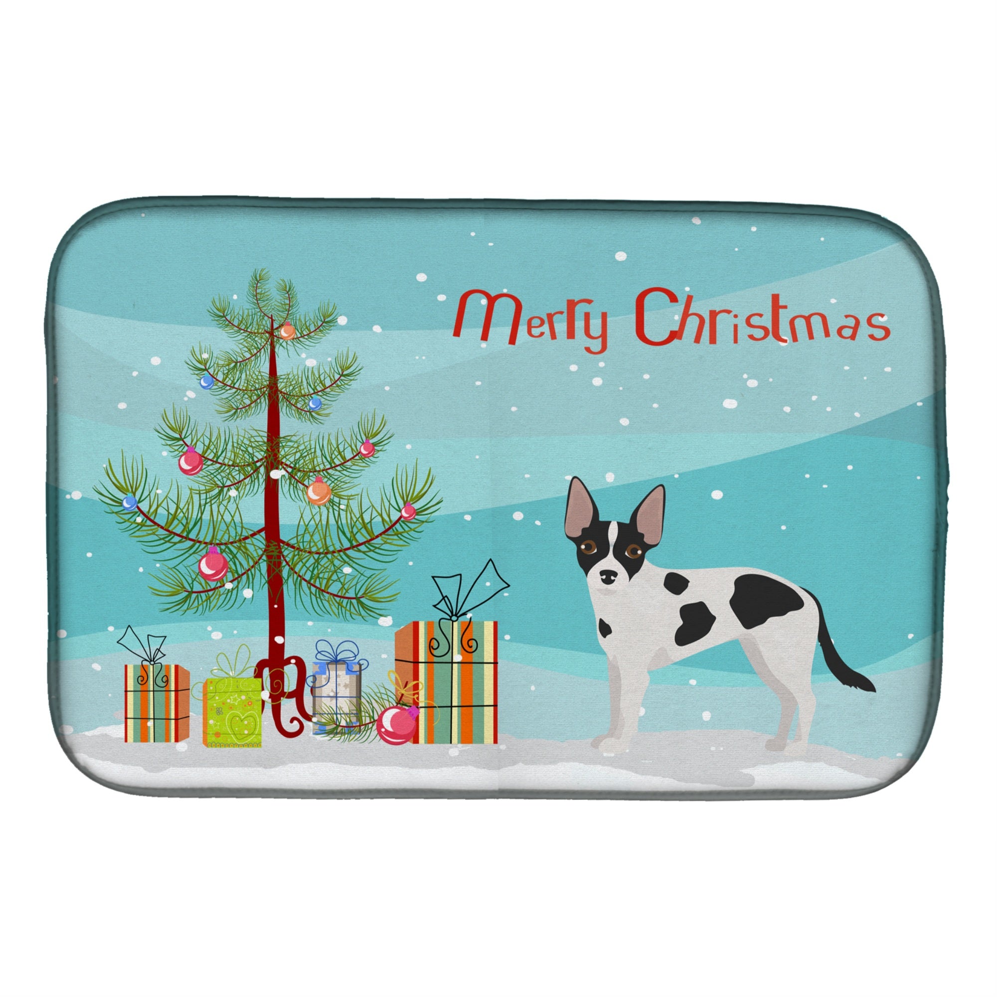 Caroline'S Treasures Ck3843Ddm Jackhuahua Christmas Tree Dish-Drying-Mats, 14 X 21, Multicolor