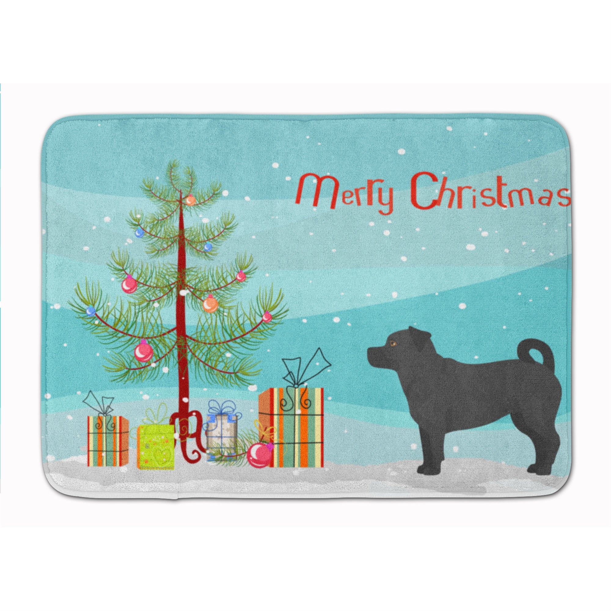 Caroline'S Treasures Balck Jug Christmas Tree Machine Washable Memory Foam Mat Doormats, Multicolor
