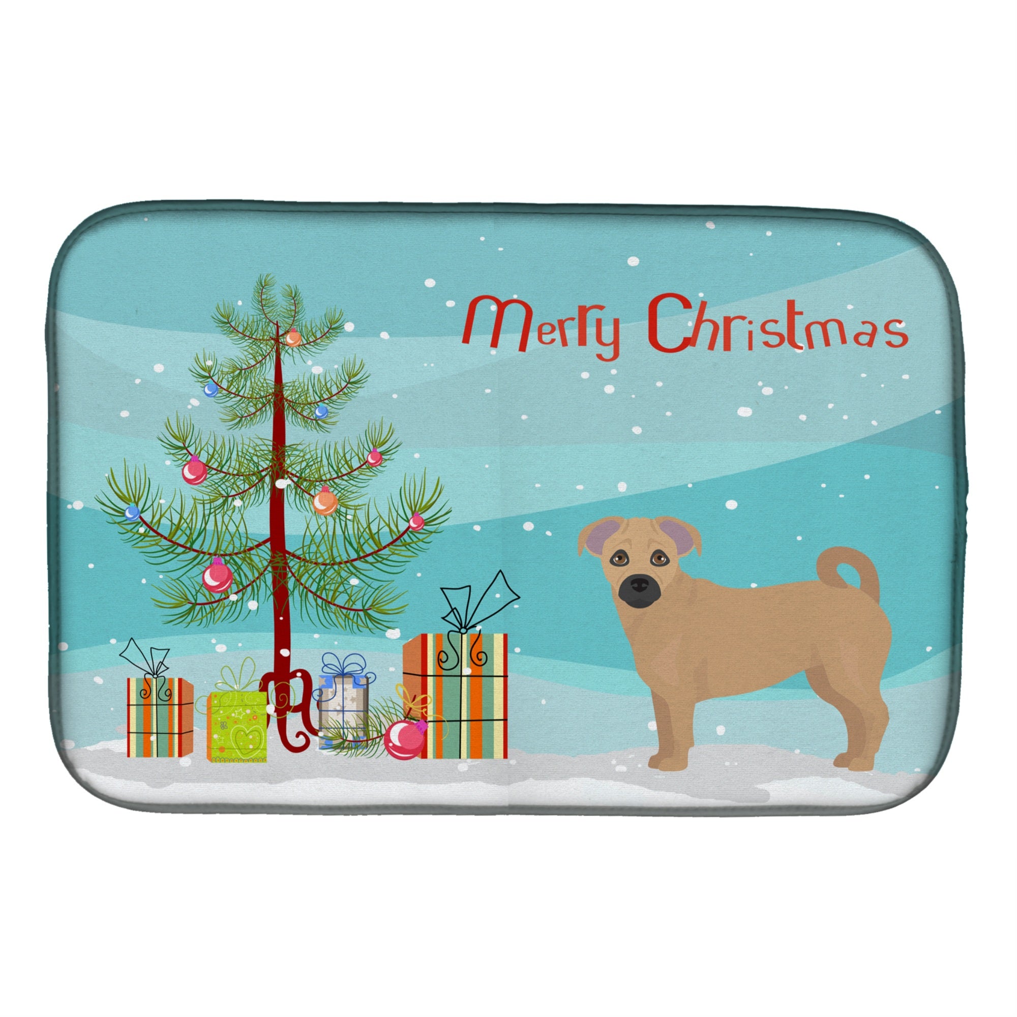 Caroline'S Treasures Ck3845Ddm Tan Jug Christmas Tree Dish-Drying-Mats, 14 X 21, Multicolor