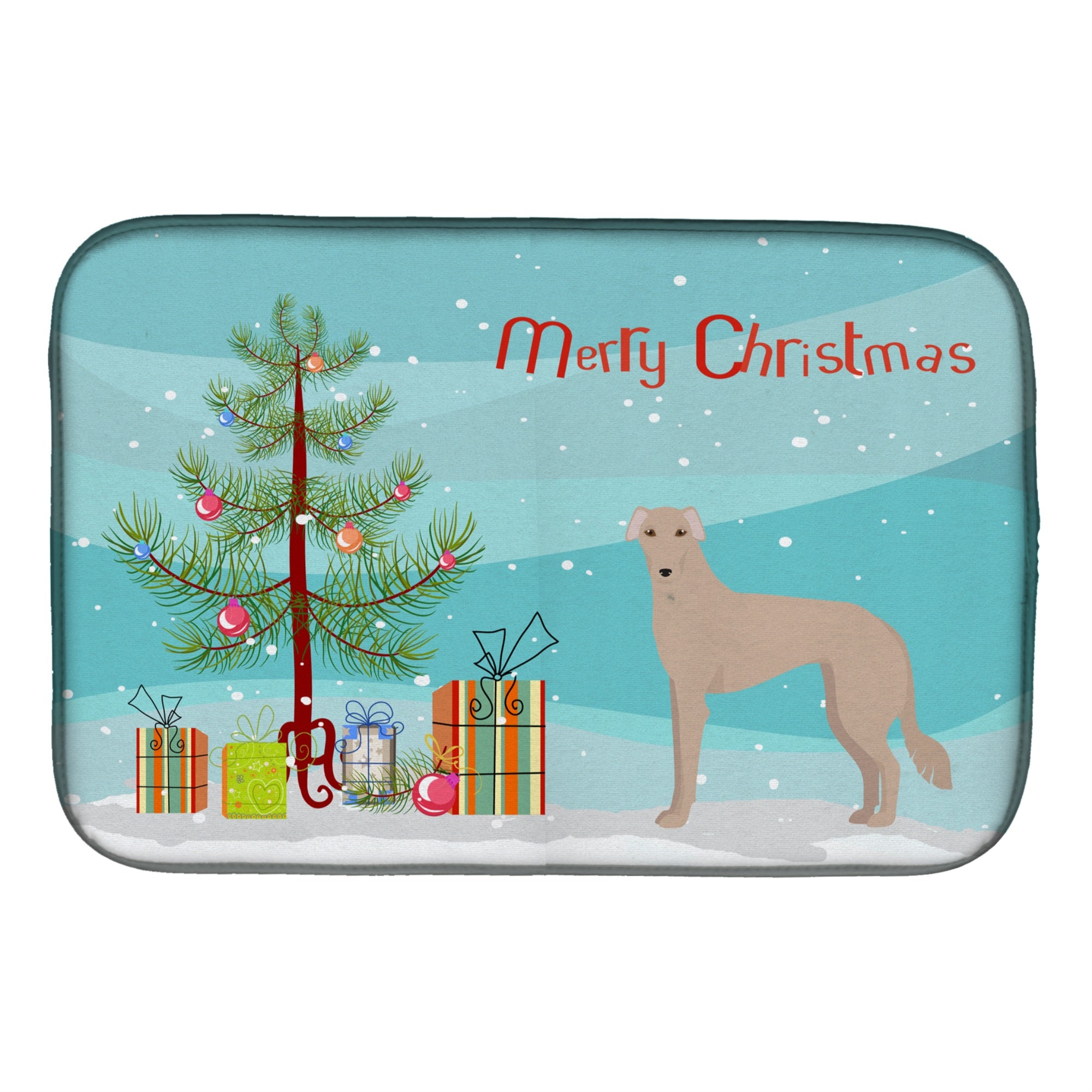 Caroline'S Treasures Ck3848Ddm Tan Longdog Christmas Tree Dish-Drying-Mats, 14 X 21, Multicolor