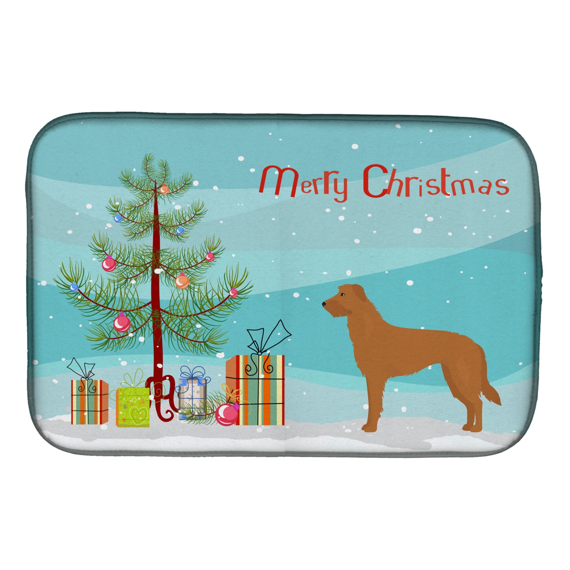 Caroline'S Treasures Ck3851Ddm Lurcher #2 Christmas Tree Dish-Drying-Mats, 14 X 21, Multicolor