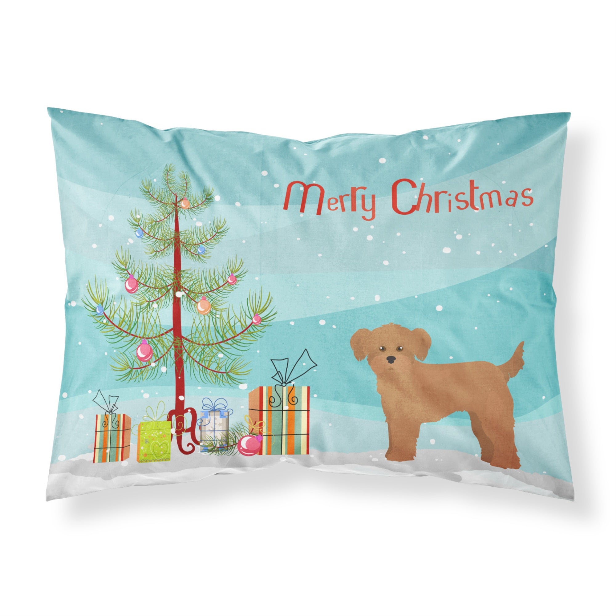 Caroline'S Treasures Shi Chi Christmas Tree Fabric Standard Pillowcases, Multicolor