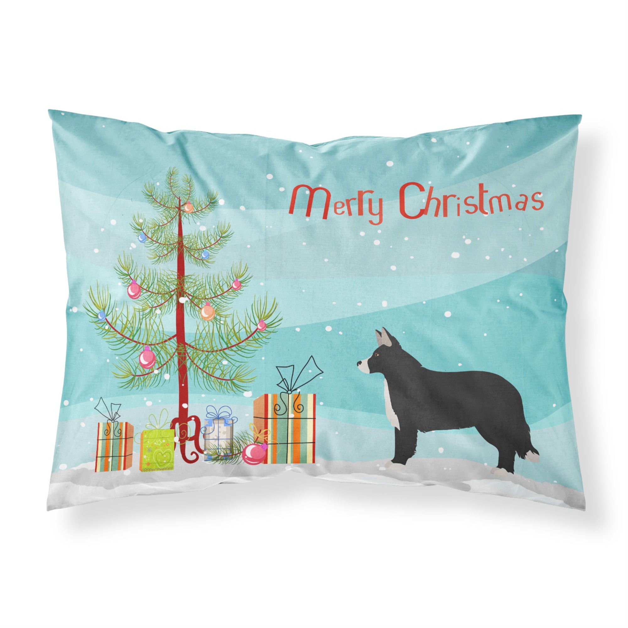 Caroline'S Treasures Shollie #1 Christmas Tree Fabric Standard Pillowcases, Multicolor